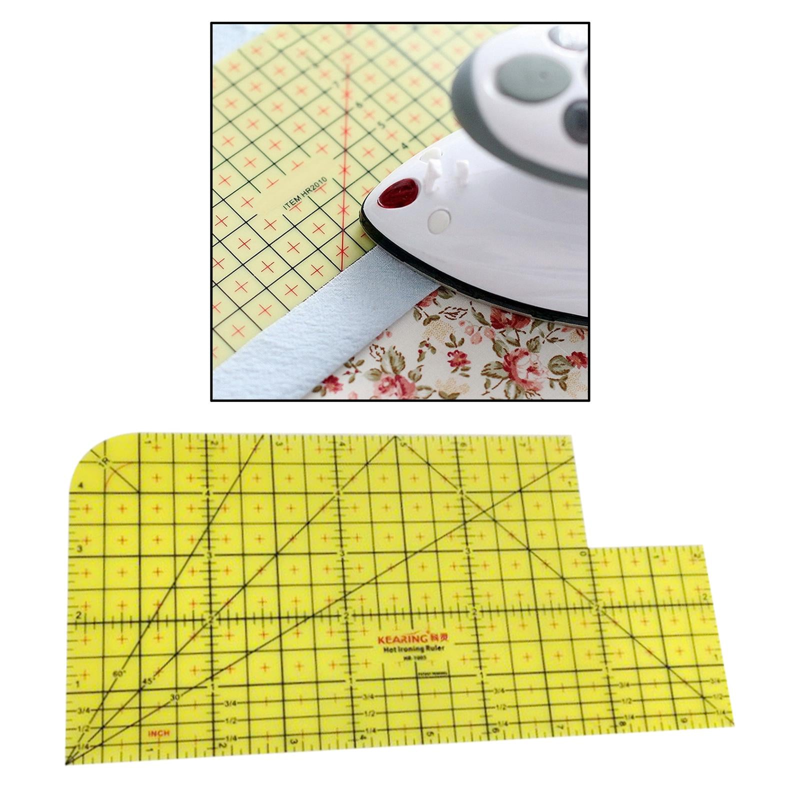 Hot Ironing Ruler Quilting Guide Hemmer Tailor Patchwork 10x5inch