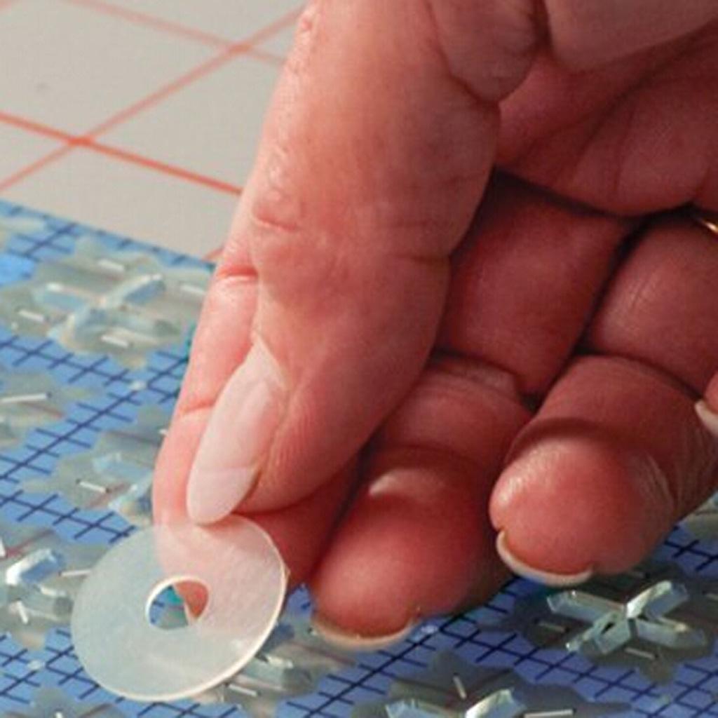 15x Silicone Quilting Ruler Grip-True Grips -Non Slip Adhesive Rings