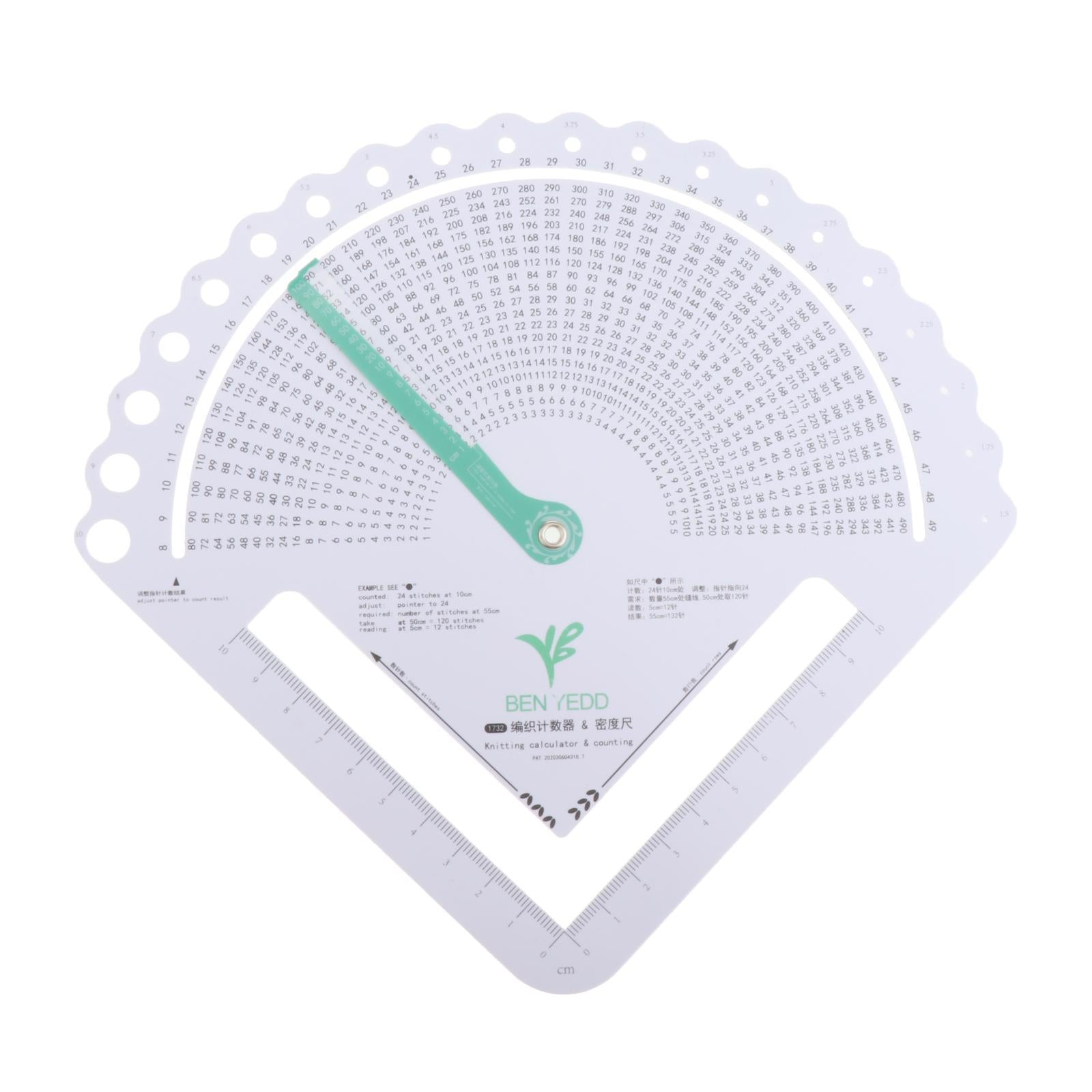 Crochet Hook Needle Size Gauge Knitting Needle Gauge Ruler Measuring Tool