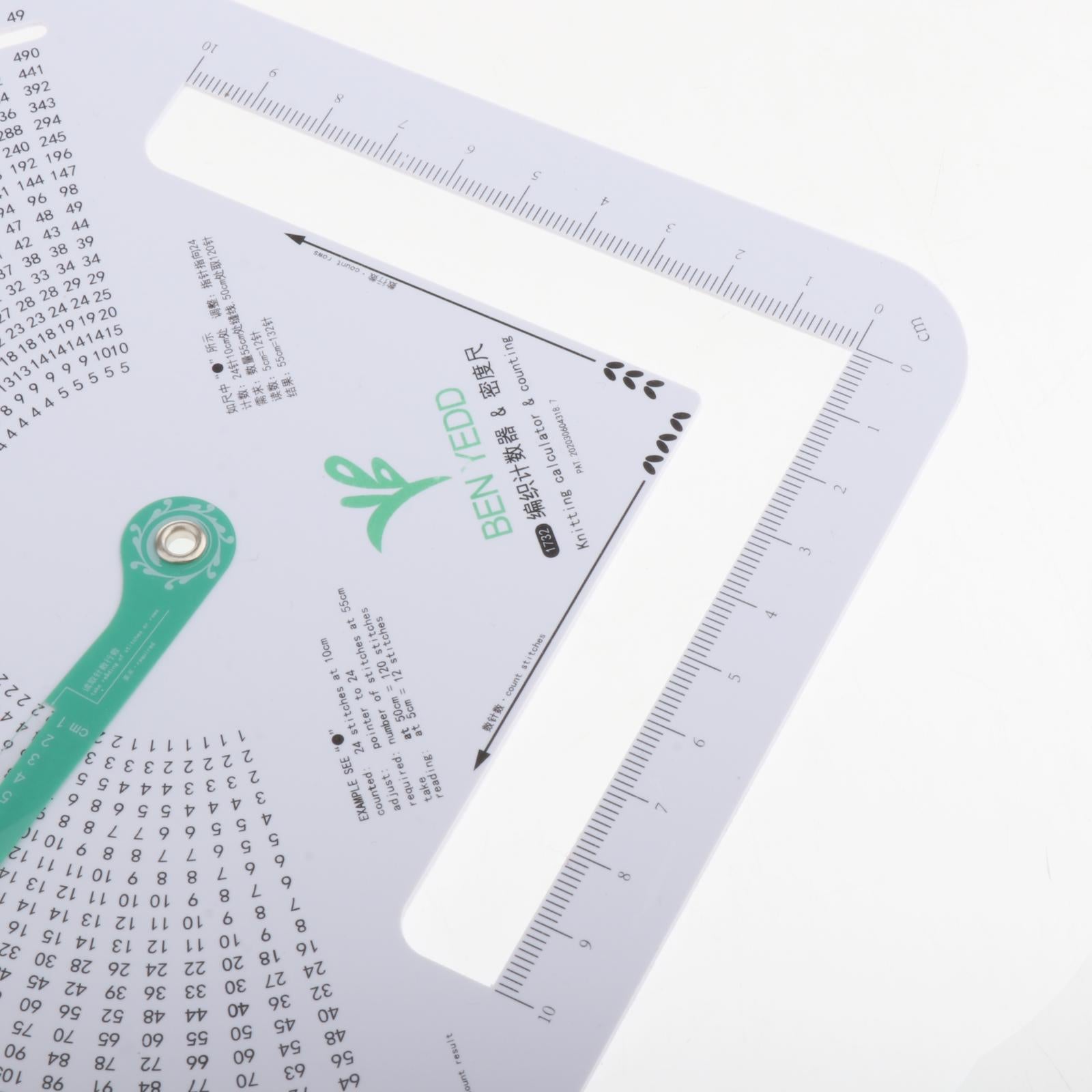 Crochet Hook Needle Size Gauge Knitting Needle Gauge Ruler Measuring Tool