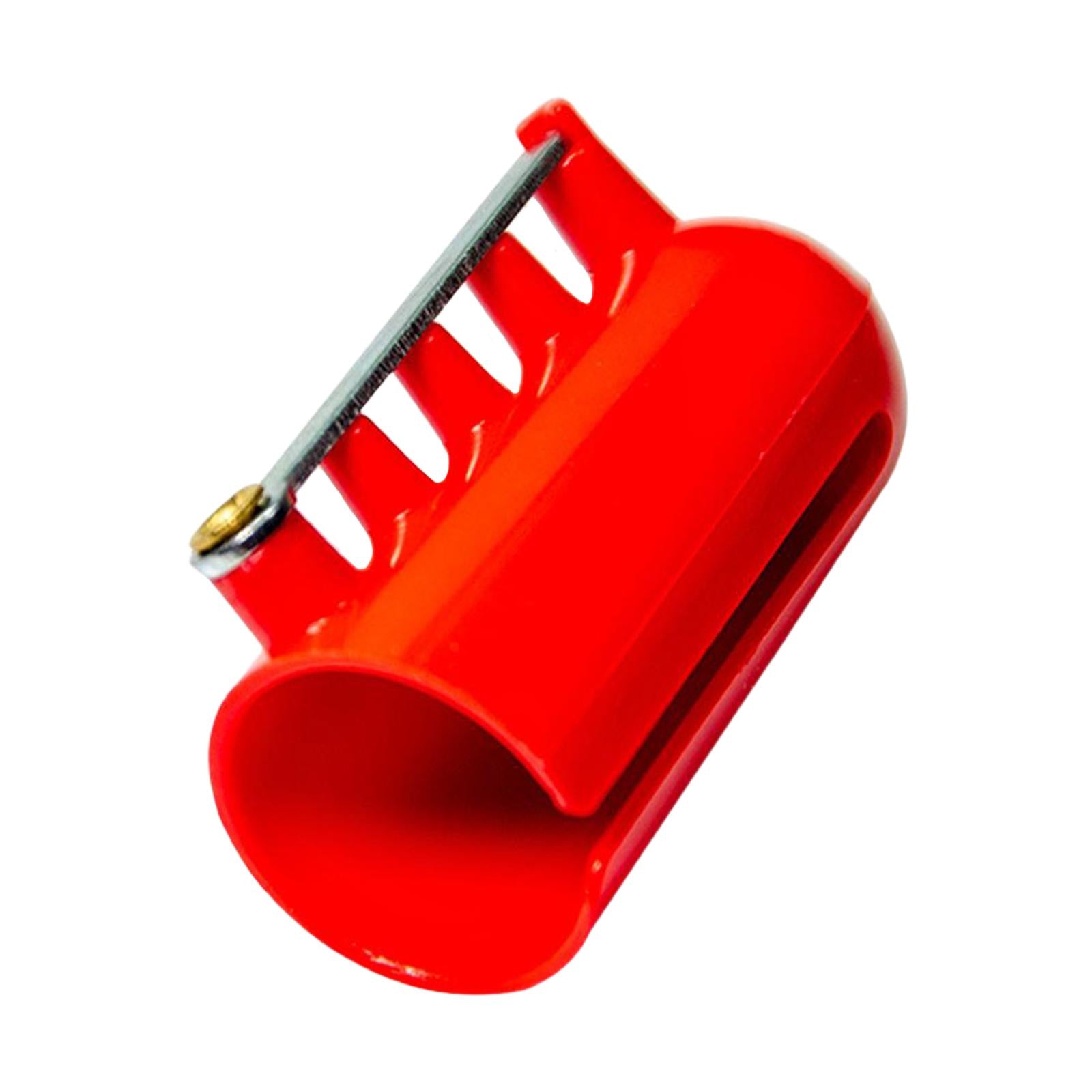 Crocheting Knitting Stranding Yarn Guide Holder Finger Thimble Red