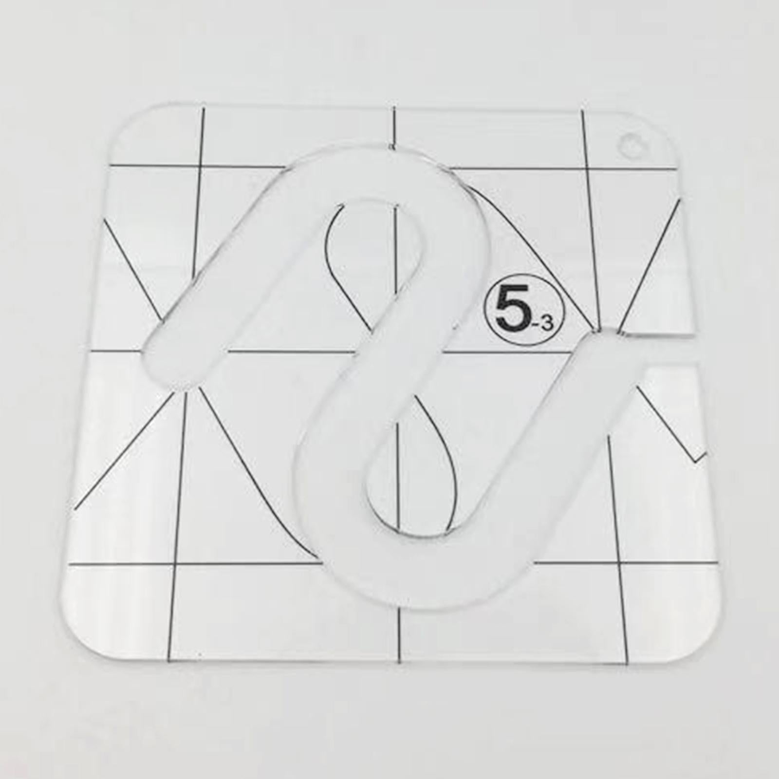 Clear Acrylic Laser Cut Quilting Templates for DIY Patchwork Kintting D