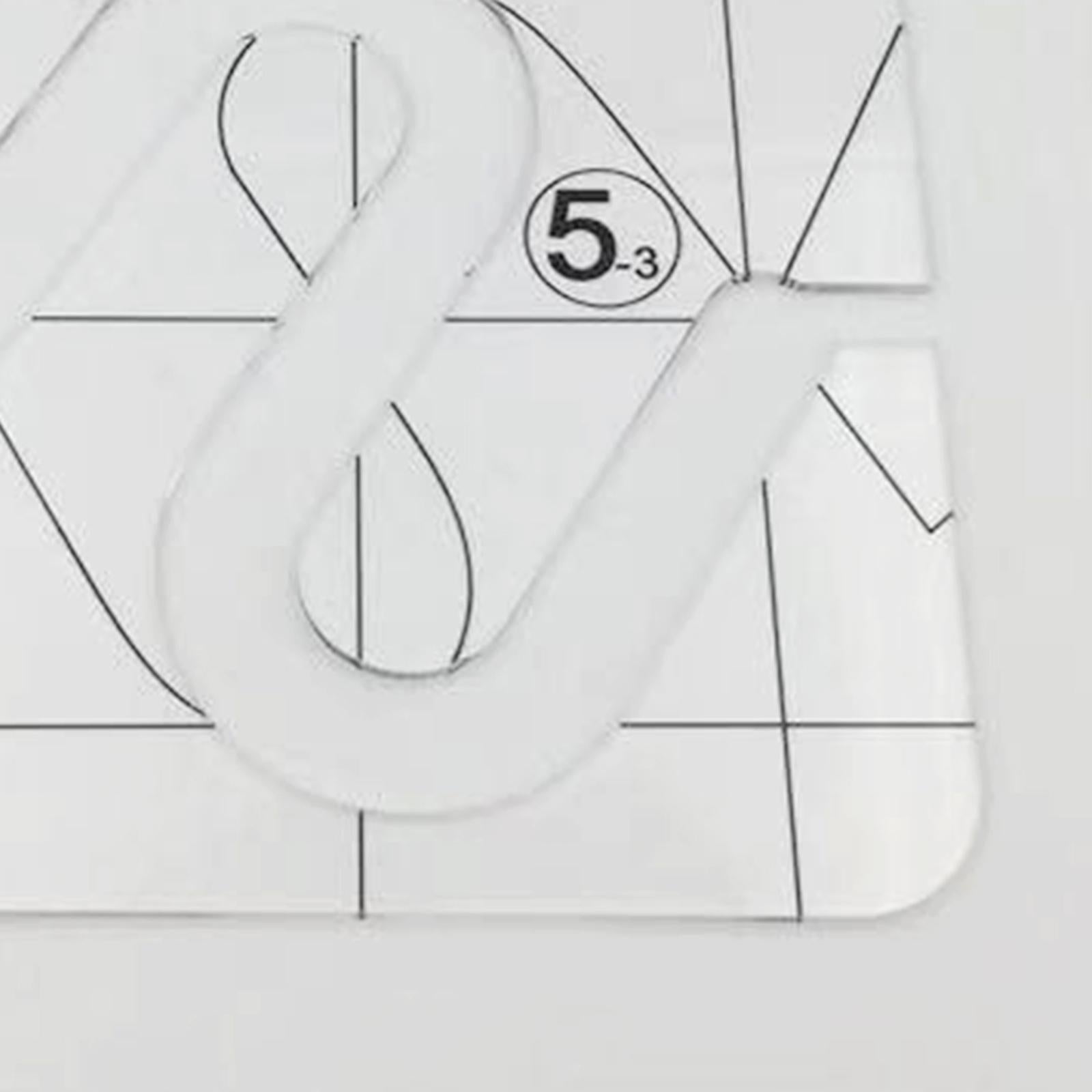 Clear Acrylic Laser Cut Quilting Templates for DIY Patchwork Kintting D
