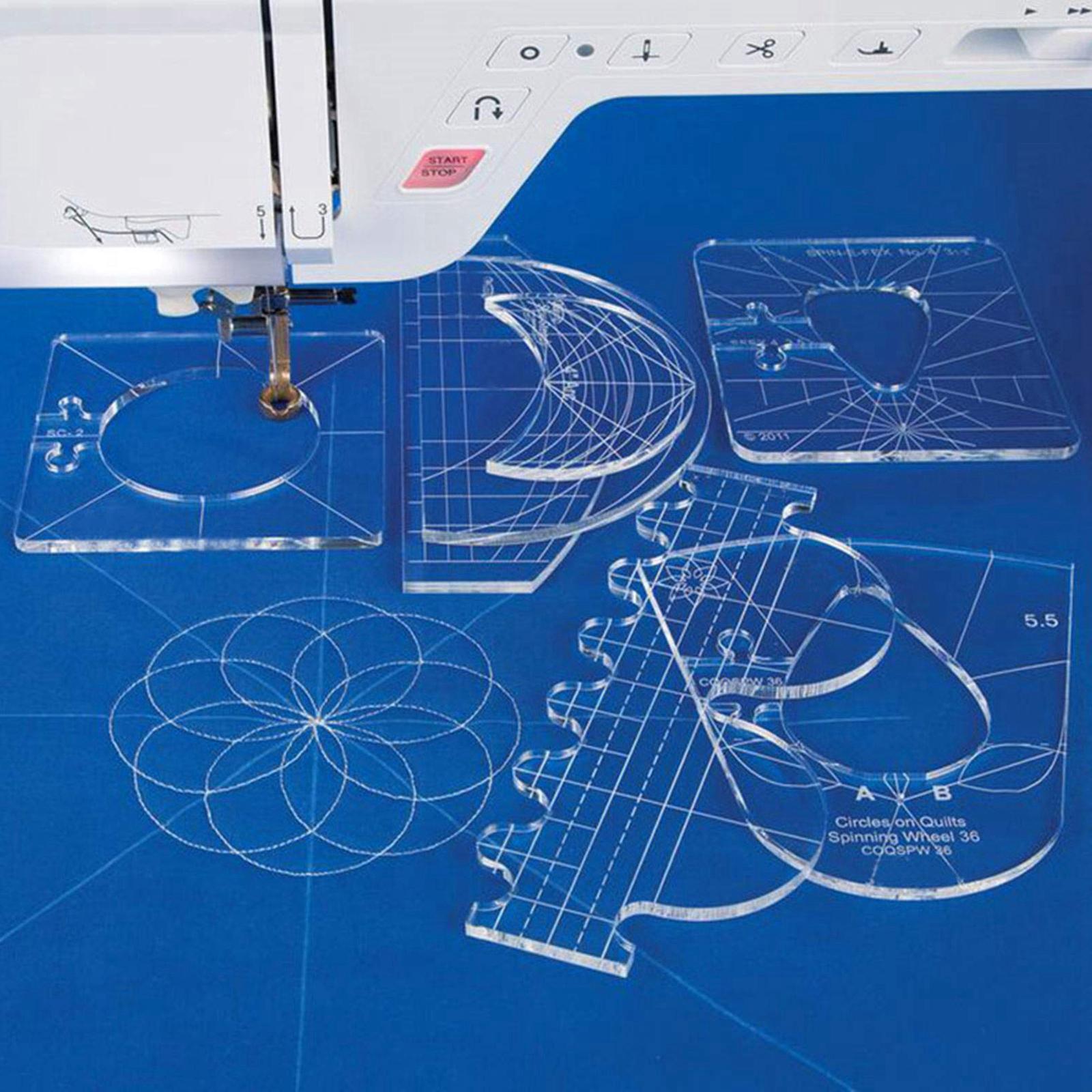 Clear Acrylic Laser Cut Quilting Templates for DIY Patchwork Kintting I