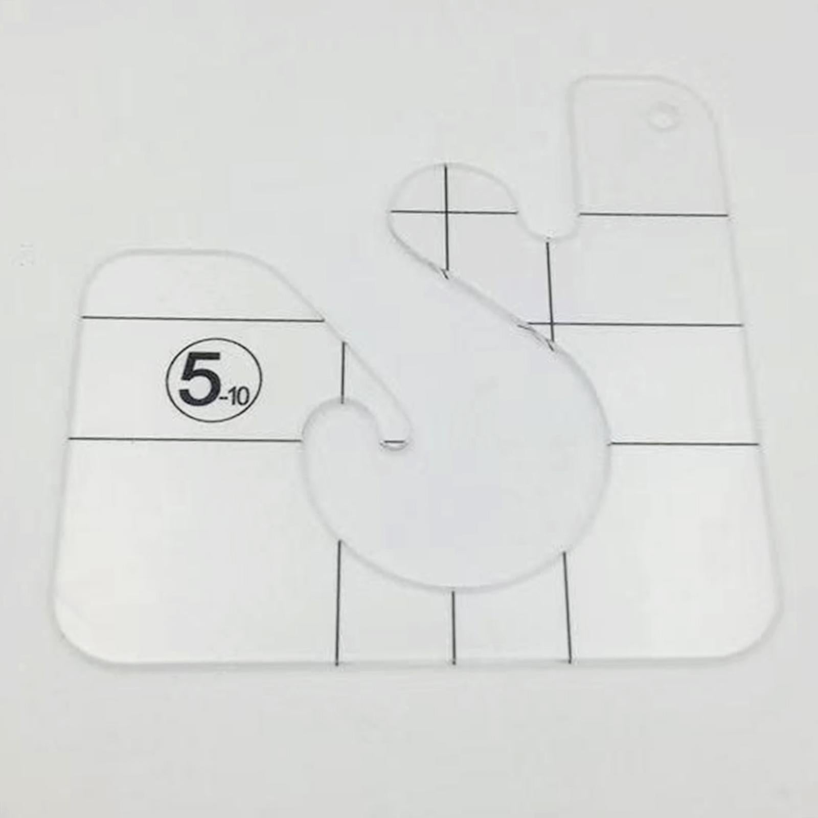 Clear Acrylic Laser Cut Quilting Templates for DIY Patchwork Kintting J