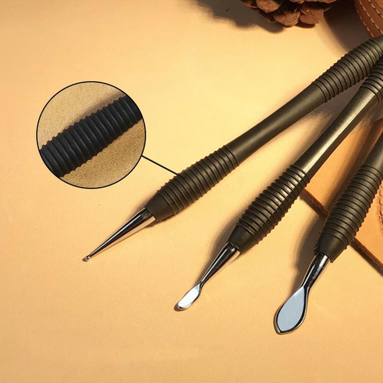 Leather Craft PMC Carving Modelling Splicing Embossing Spoon Stylus Tool Set Cone Head