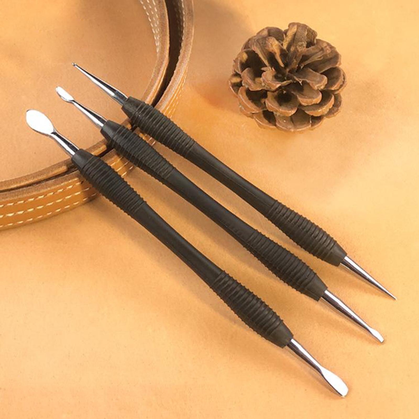 Leather Craft PMC Carving Modelling Splicing Embossing Spoon Stylus Tool Set Cone Head