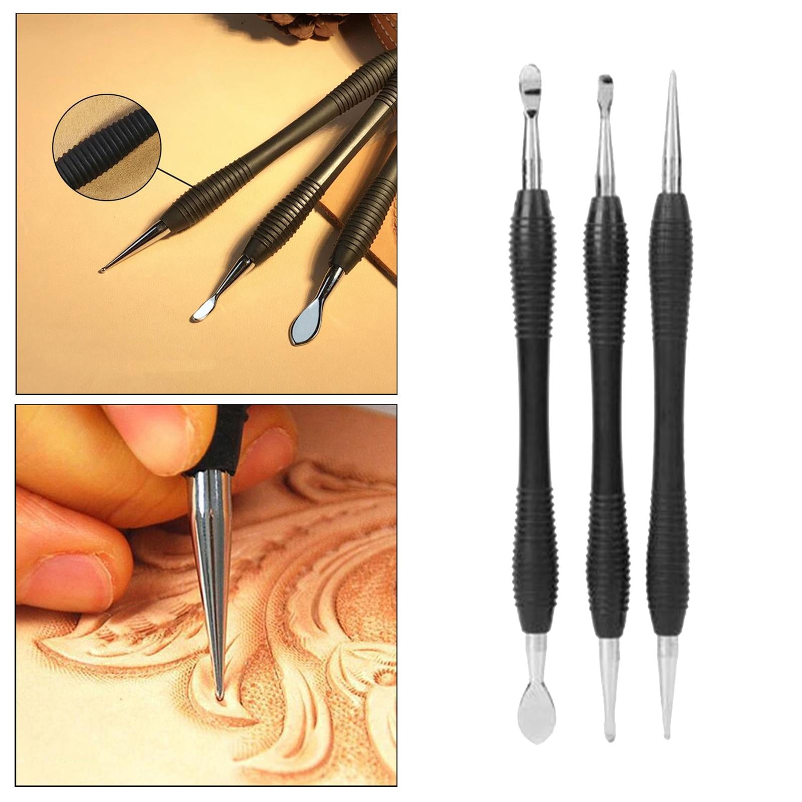 Leather Craft PMC Carving Modelling Splicing Embossing Spoon Stylus Tool Set Cone Head