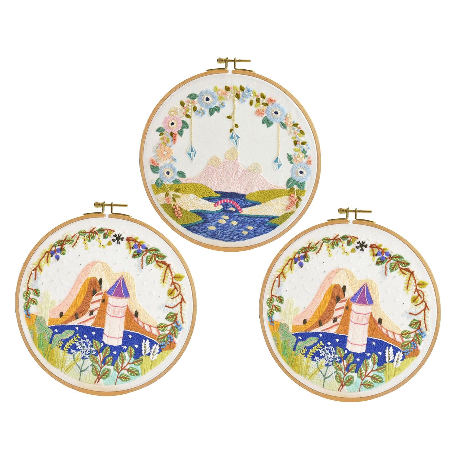 Funny Embroidery Starter Kit Bamboo Embroidery for Beginners Adults Style 1