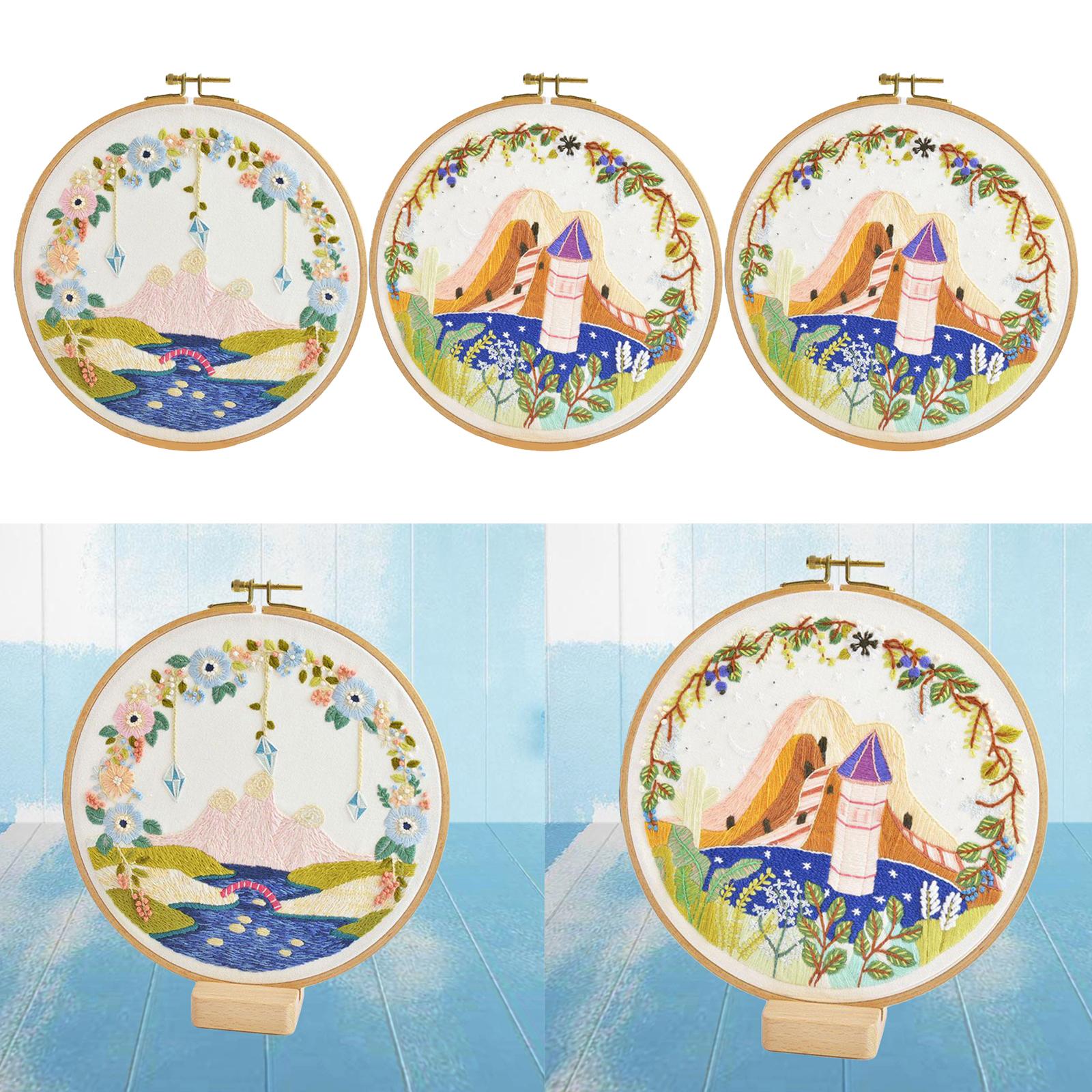 Funny Embroidery Starter Kit Bamboo Embroidery for Beginners Adults Style 1