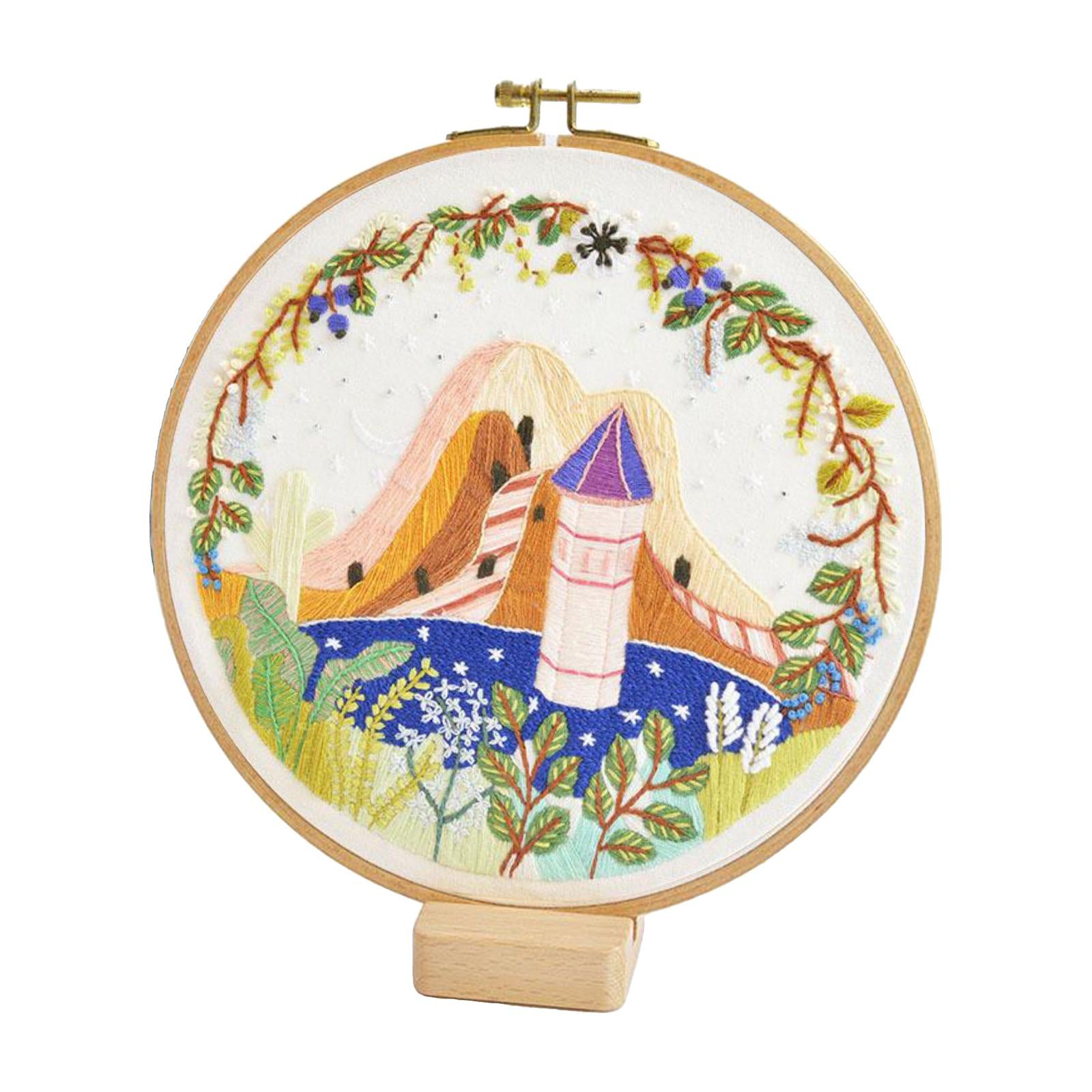 Funny Embroidery Starter Kit Bamboo Embroidery for Beginners Adults Style 2