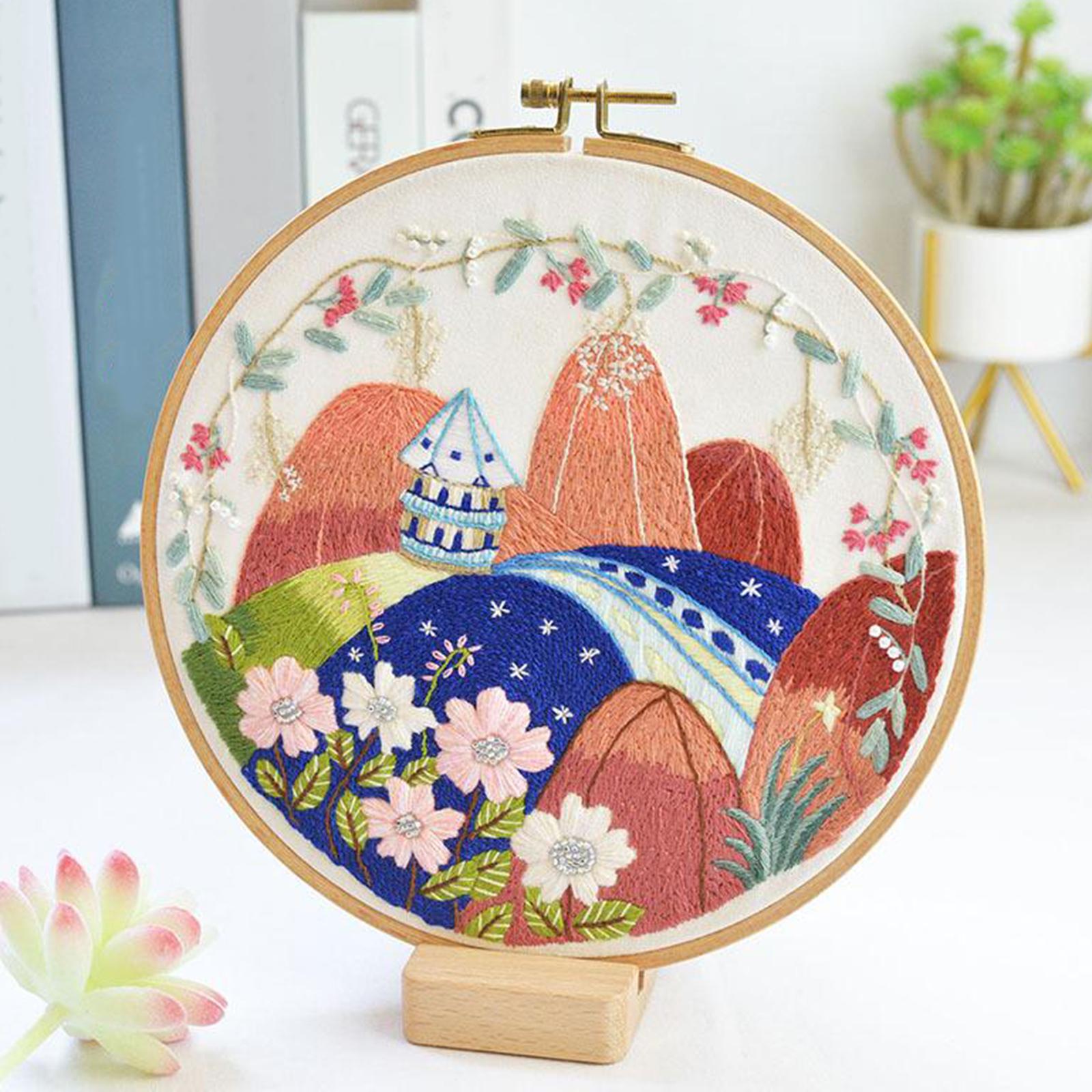 Funny Embroidery Starter Kit Bamboo Embroidery for Beginners Adults Style 3