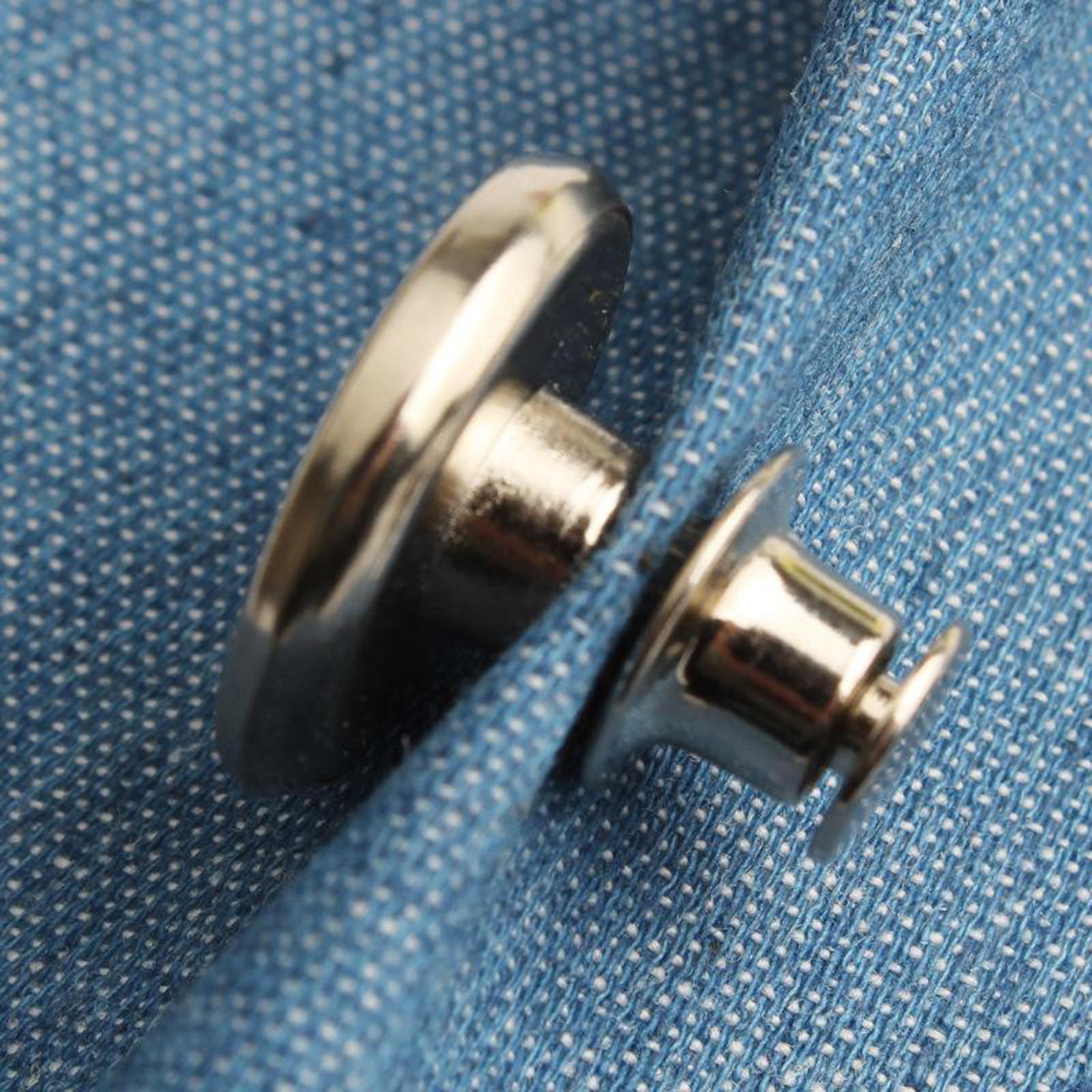 12x 17mm Jeans Buttons Repair Studs for Jean Pant Replace Silver Daisy