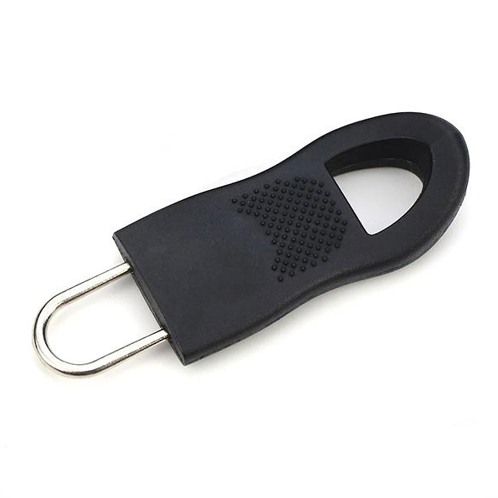10Pcs Detachable Zip Fixer Zipper Tags Repair Pull Tab Black 3.4x1.4cm