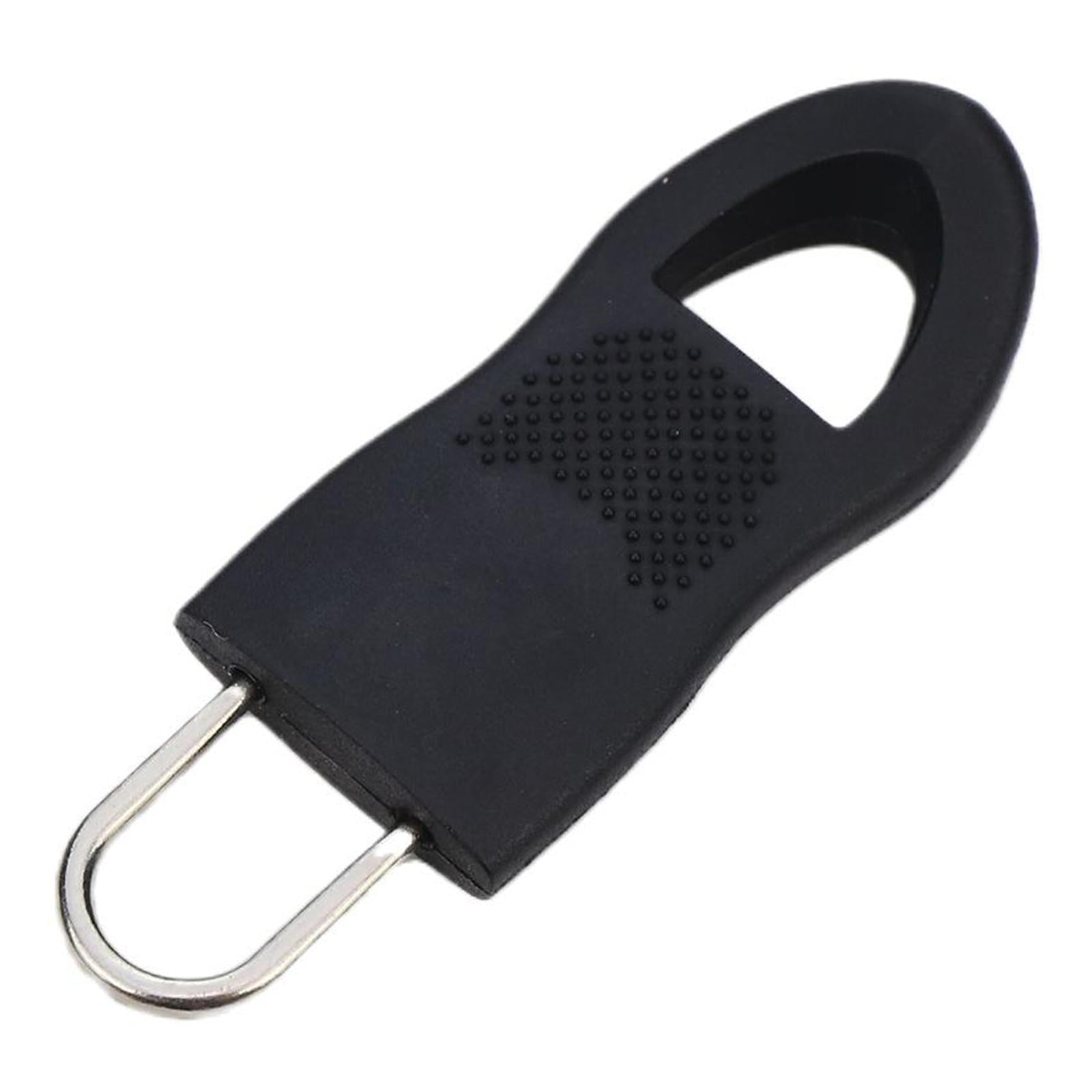 10Pcs Detachable Zip Fixer Zipper Tags Repair Pull Tab Black 2.5x1.5cm