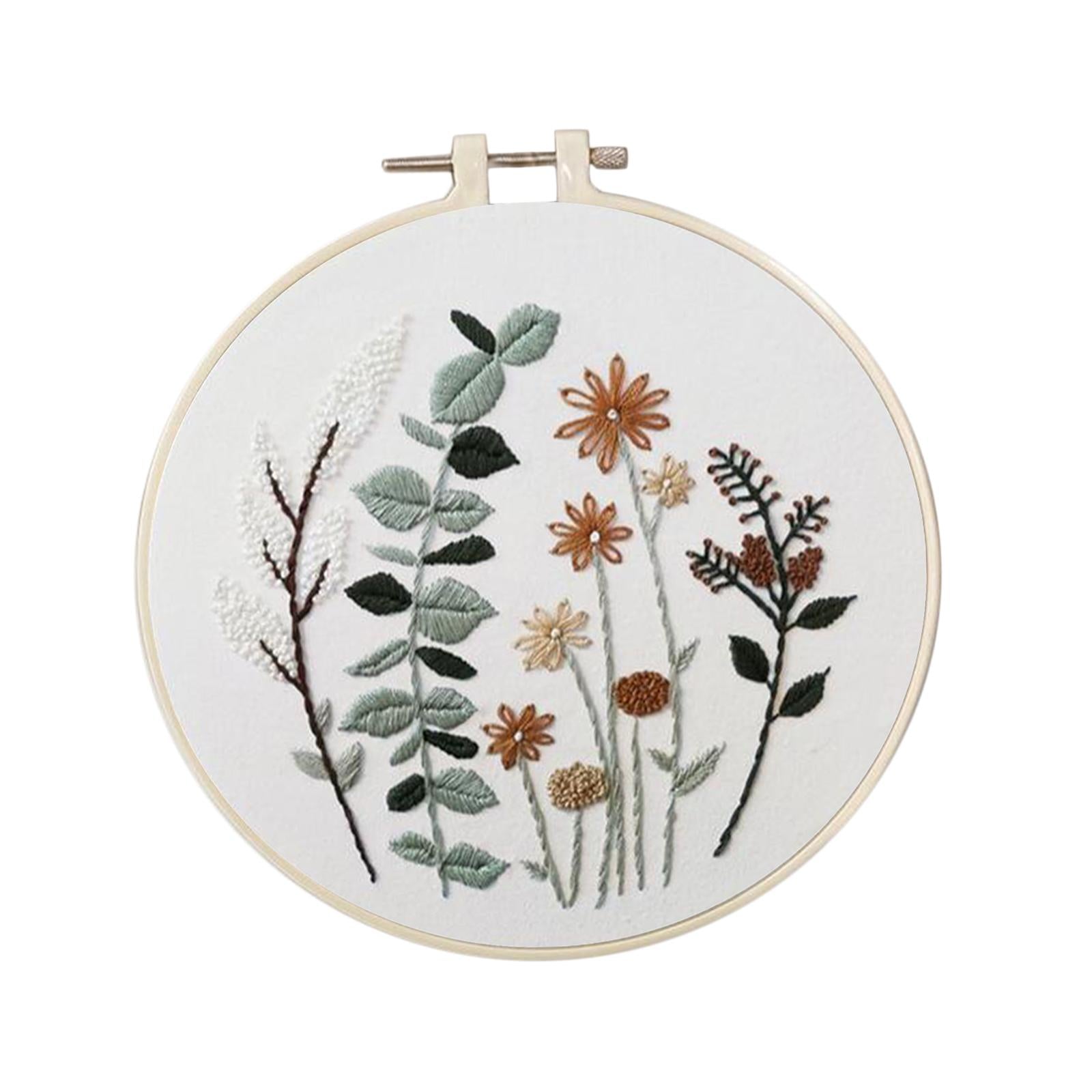 1 Set Embrodiery Starter Kits with Basic Tools DIY Needlework Gift B