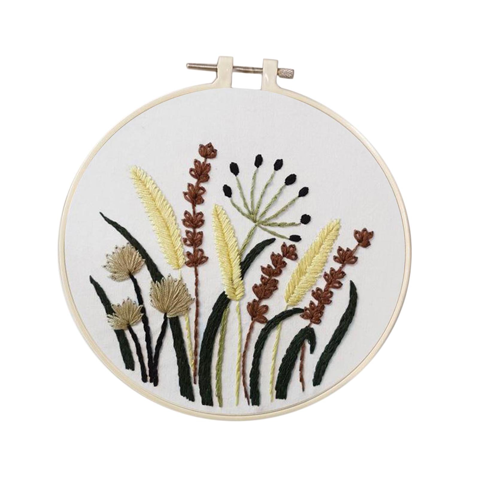 1 Set Embrodiery Starter Kits with Basic Tools DIY Needlework Gift D