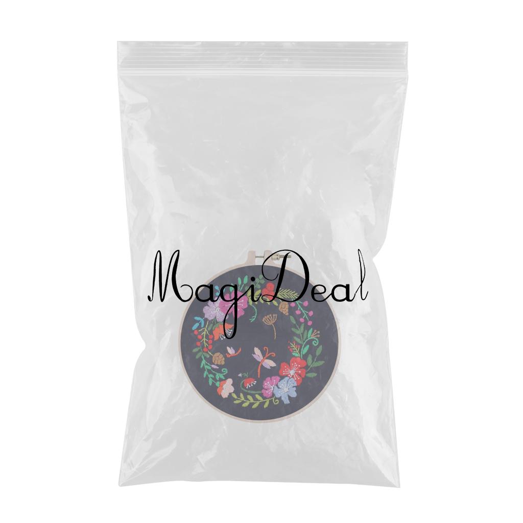Handmade Embroidery Kit Plants Cross Stitch Material Hand Craft Hoop Style 4