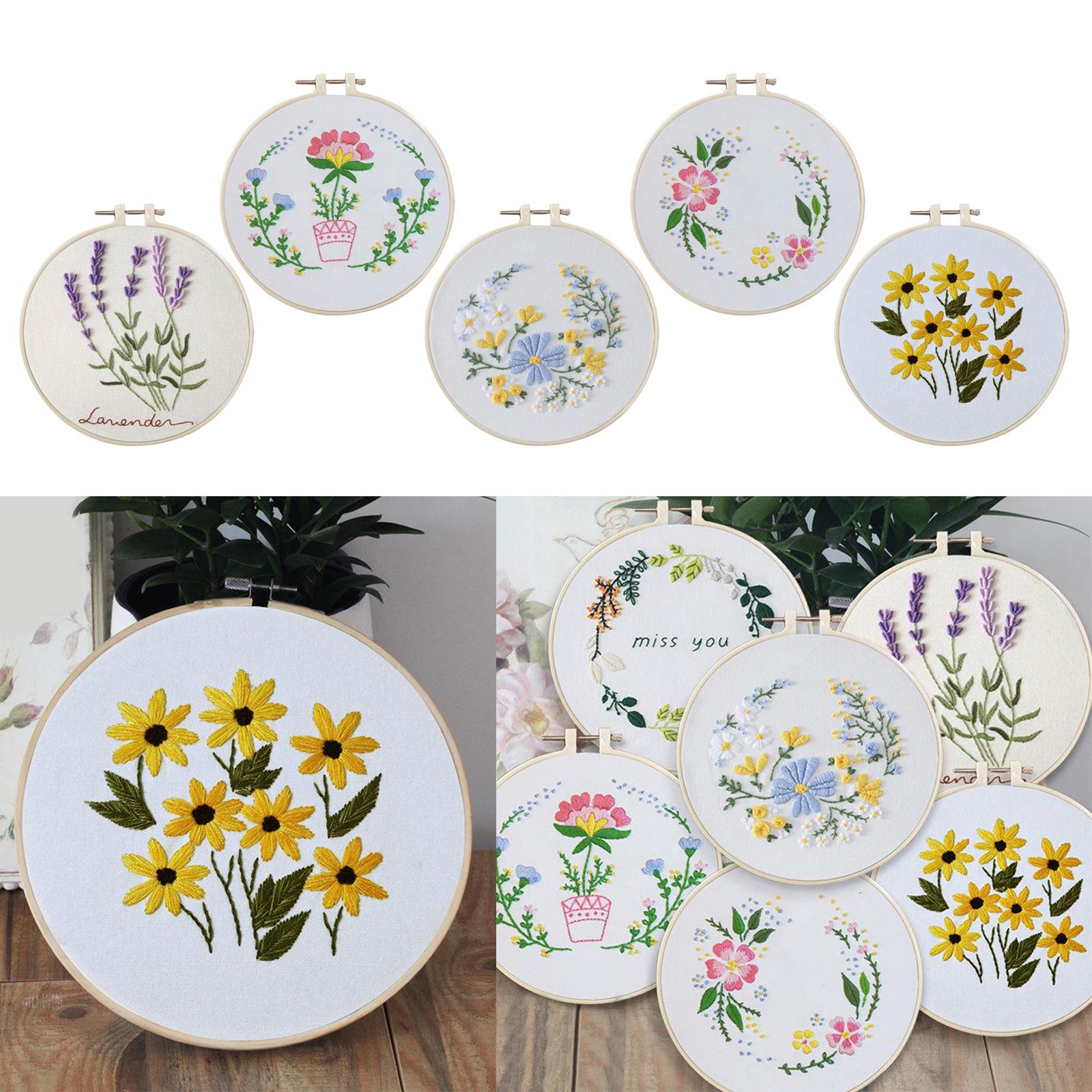 Full Range of Embroidery Starter Kits Cross Stitch Kit for Adult Flower1