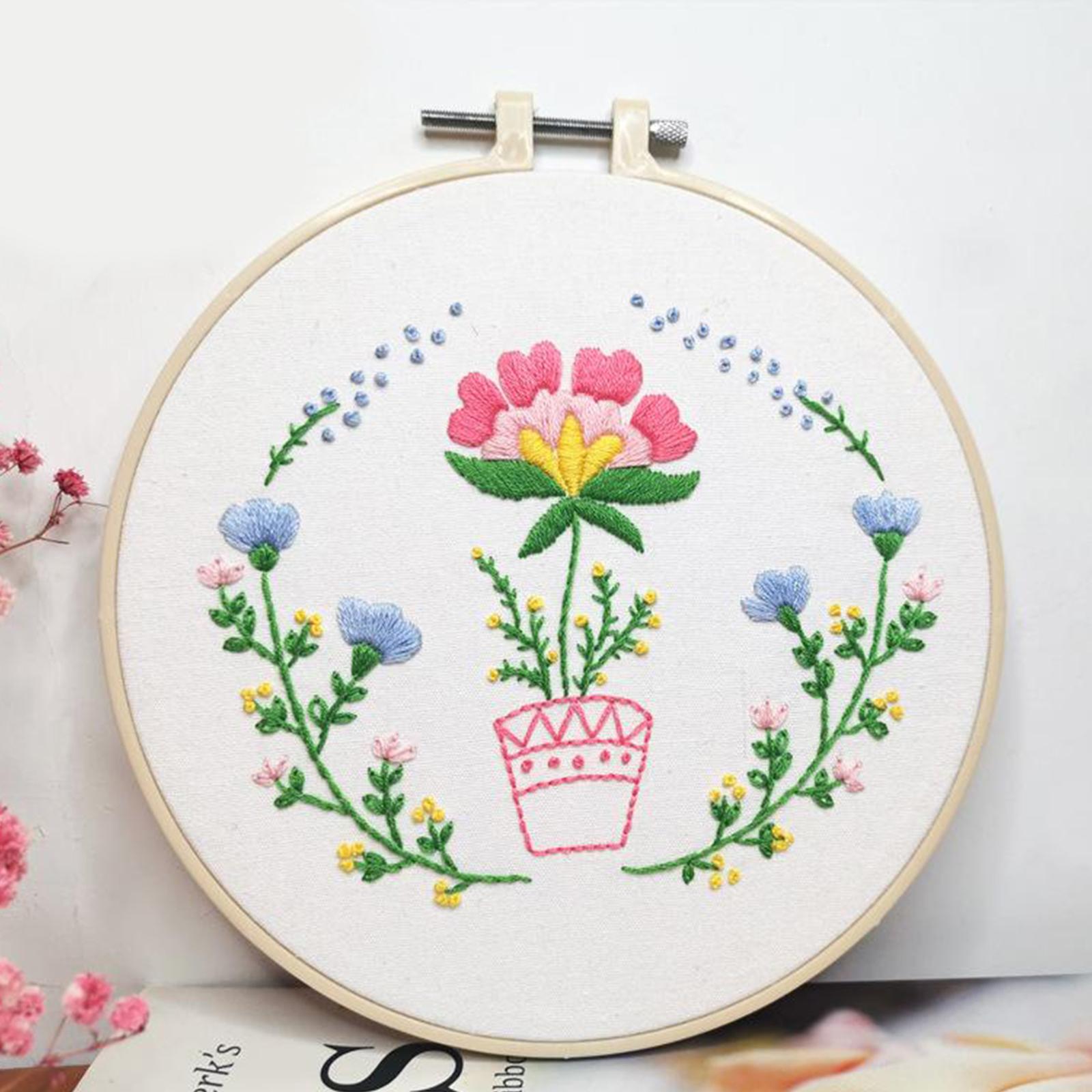 Full Range of Embroidery Starter Kits Cross Stitch Kit for Adult Flower4