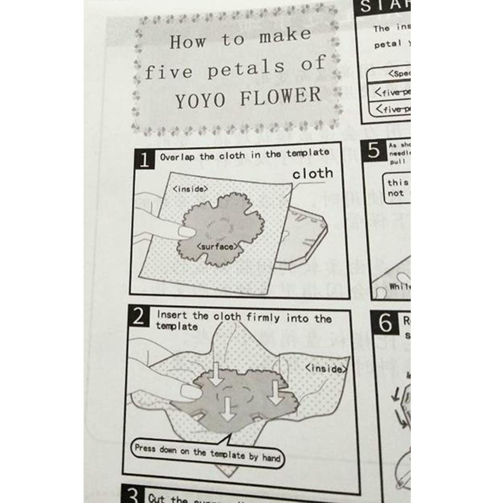 Craft Plastic Fabric Flowers Heart Maker Clothing Embellishment Notions Flower_S