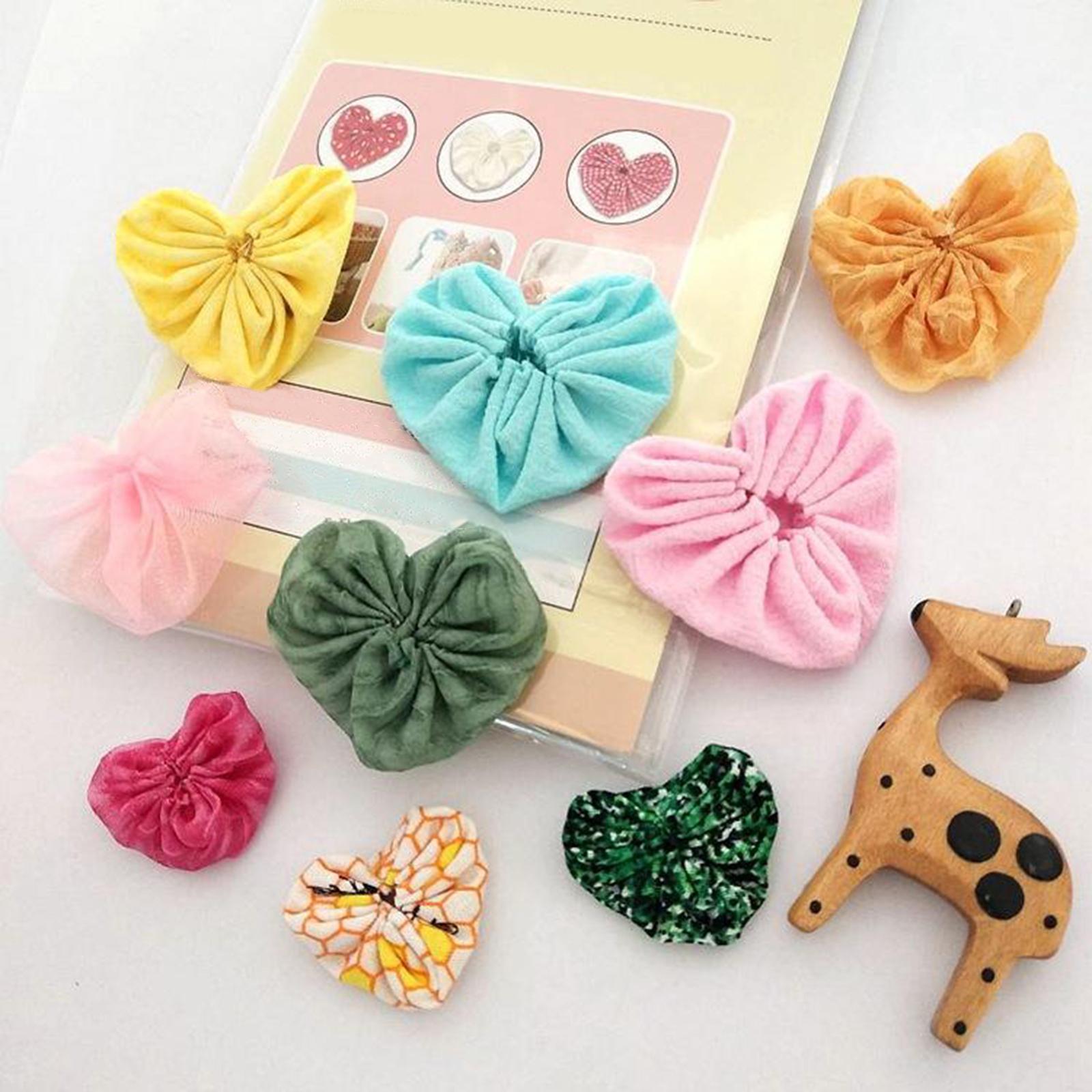 Craft Plastic Fabric Flowers Heart Maker Clothing Embellishment Notions Flower_L