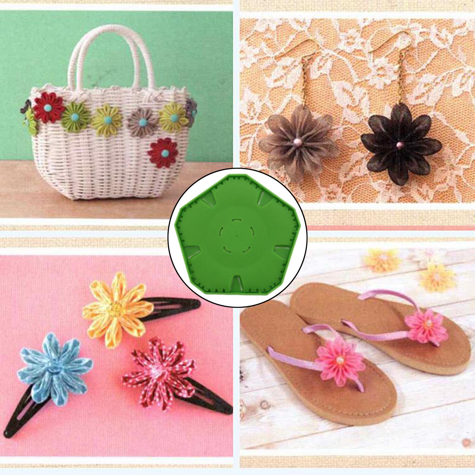 Craft Plastic Fabric Flowers Heart Maker Clothing Embellishment Notions Flower_L