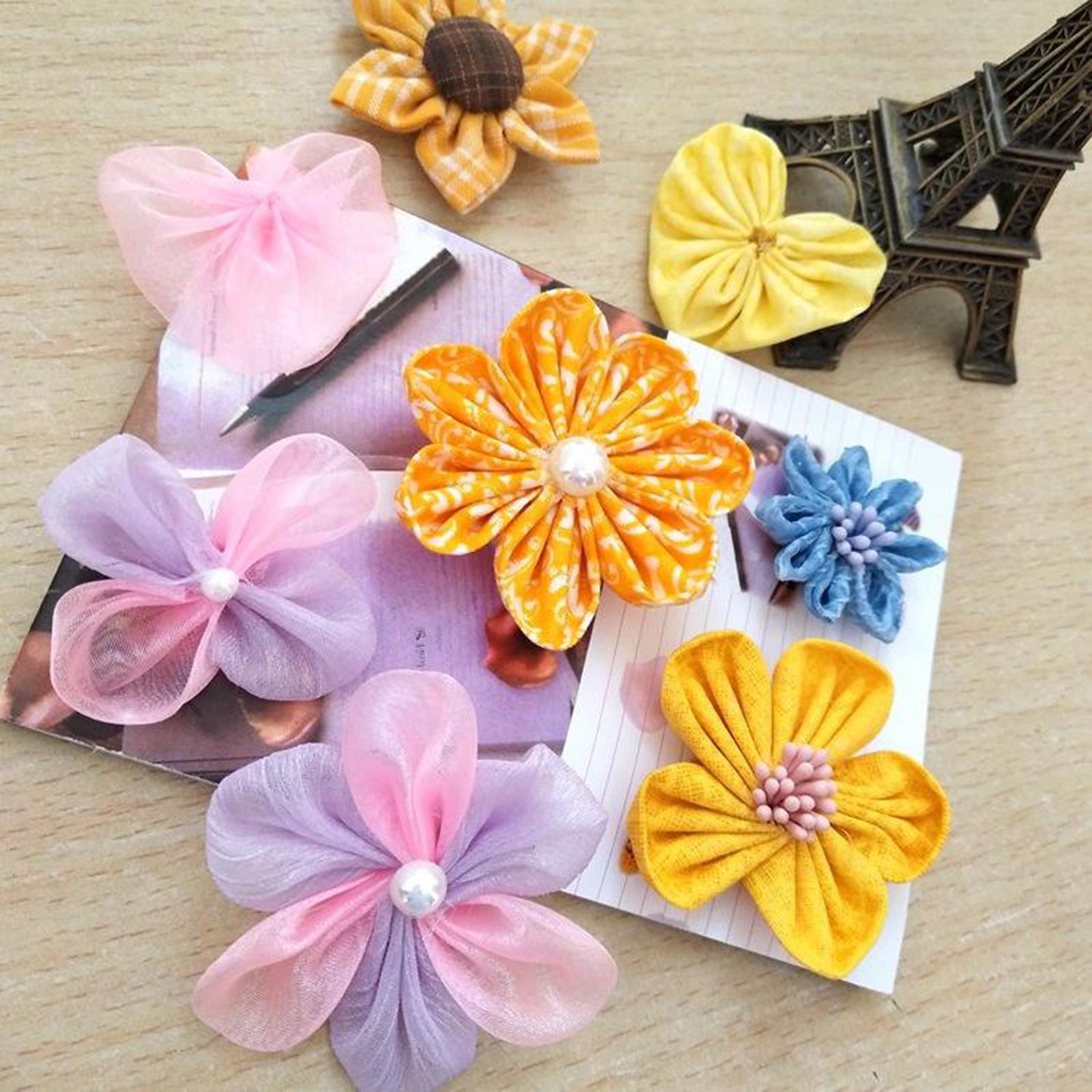 Fabric Flower Maker Clothing Hats Brooches Quilt Embellishment Yellow_SS