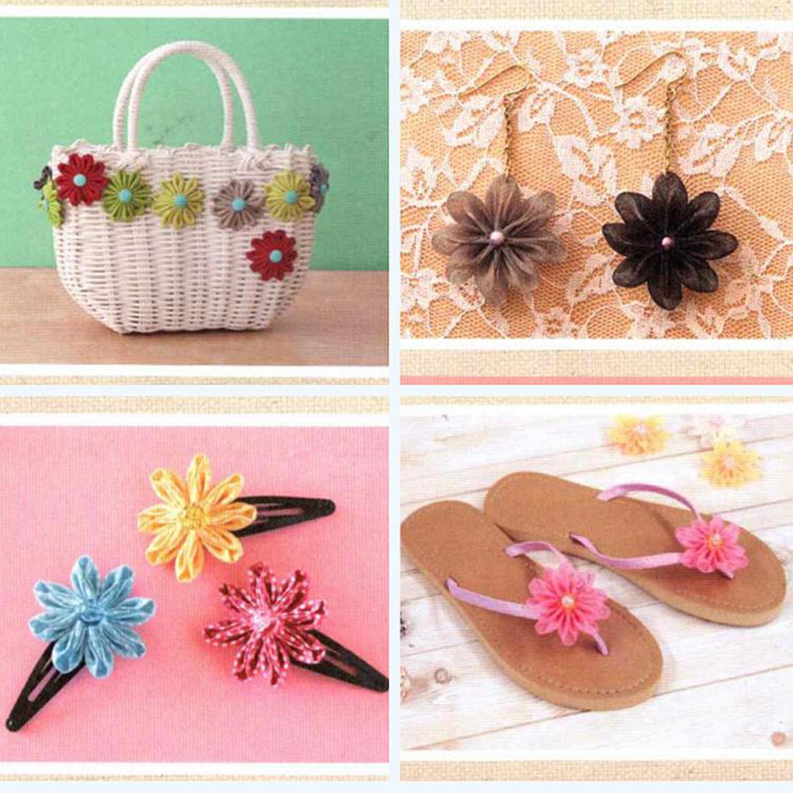 Fabric Flower Maker Clothing Hats Brooches Quilt Embellishment Green_S