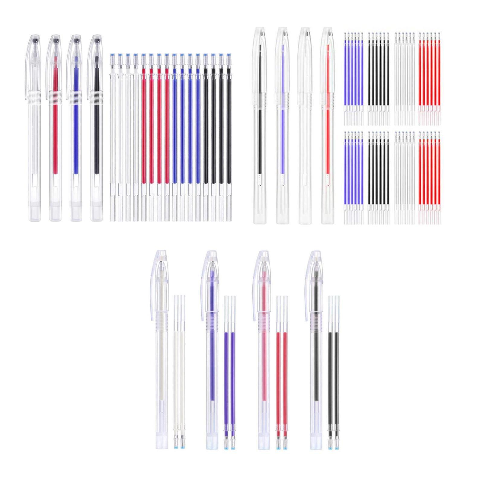 Fabric Marker Pen, 1 Set Heat Erasable Fabric Marking Pens 4Color 13Pcs