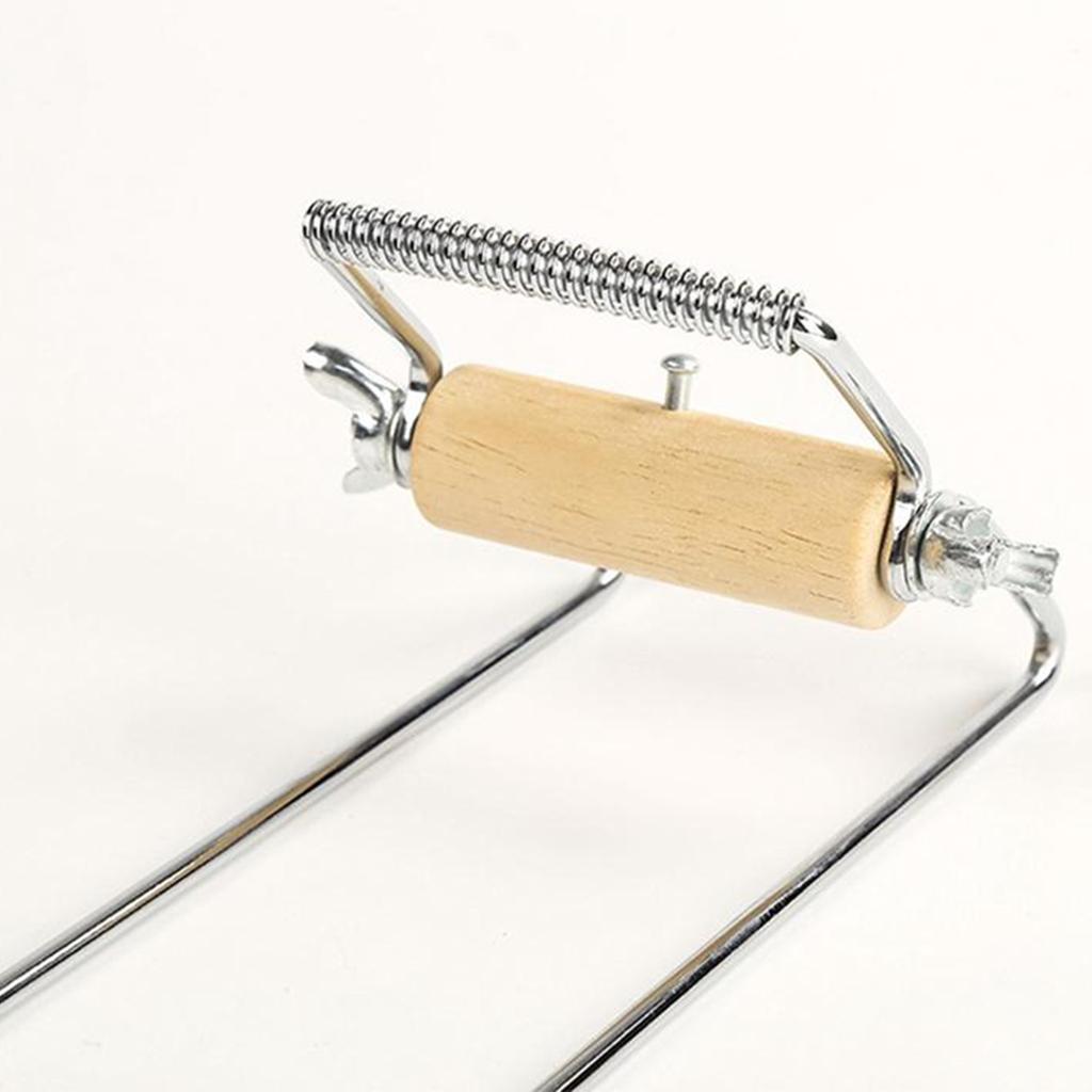 Stainless Steel&Wood Beading Loom for DIY Bracelet Knitting Machine Silver