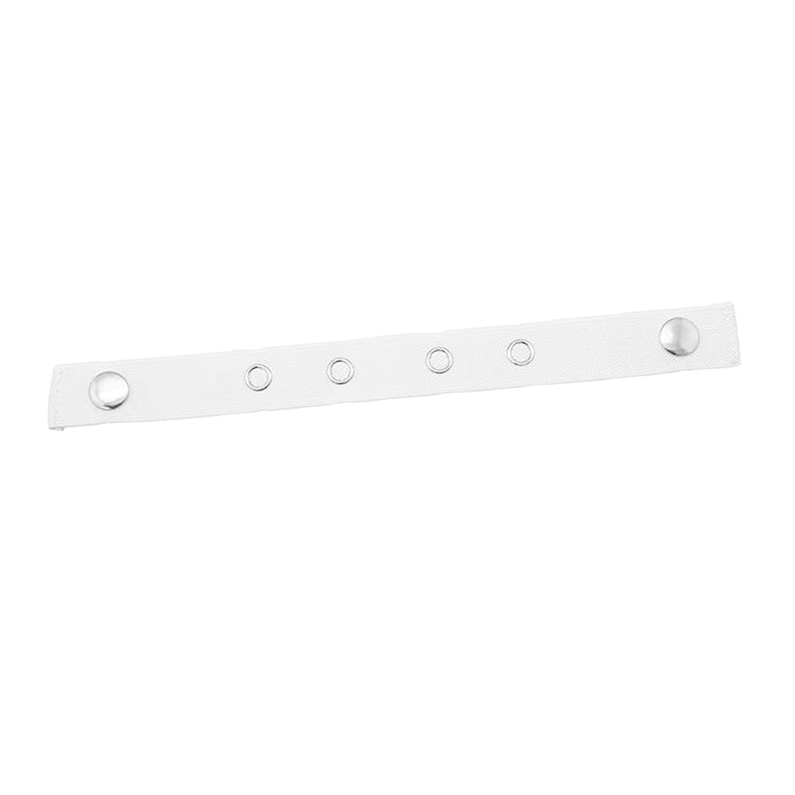 Unisex Belt Elastic Buckle-Free Stretch Adjustable Waist Belt Waistband White