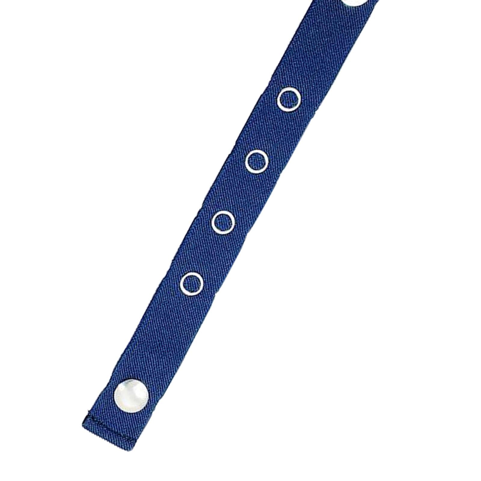 Unisex Belt Elastic Buckle-Free Stretch Adjustable Waist Belt Waistband Deep Blue