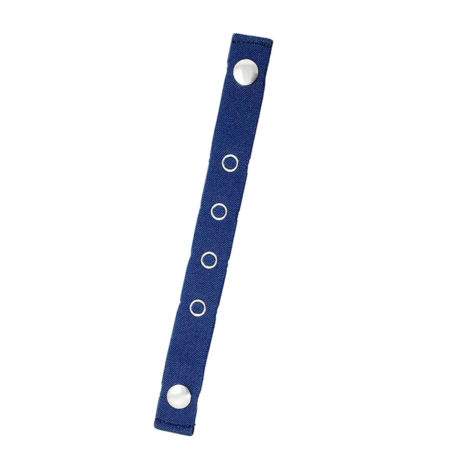 Unisex Belt Elastic Buckle-Free Stretch Adjustable Waist Belt Waistband Deep Blue
