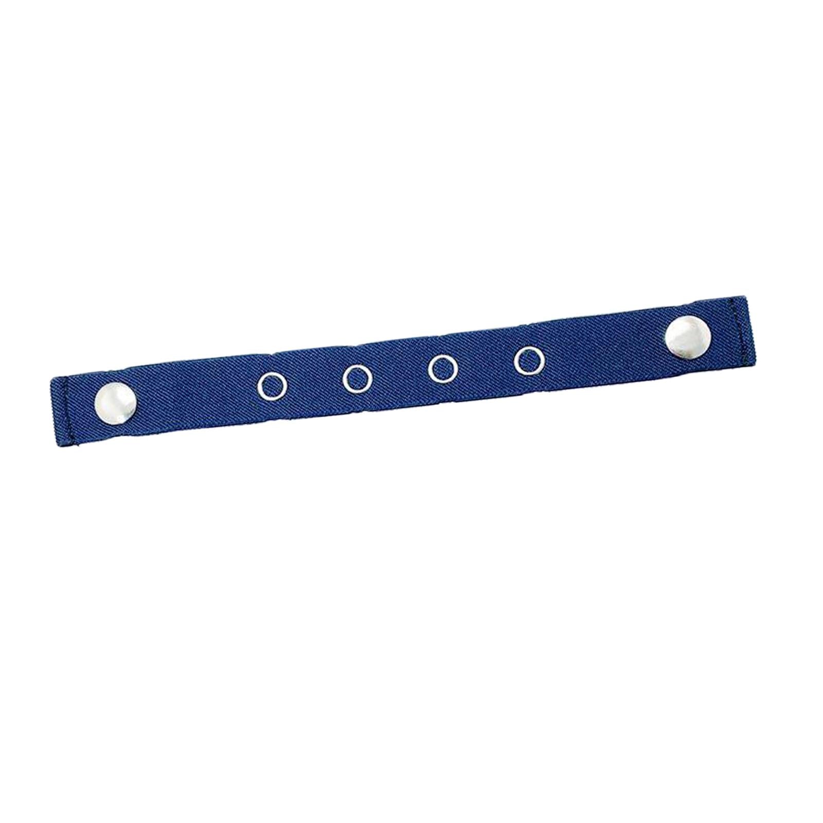 Unisex Belt Elastic Buckle-Free Stretch Adjustable Waist Belt Waistband Deep Blue