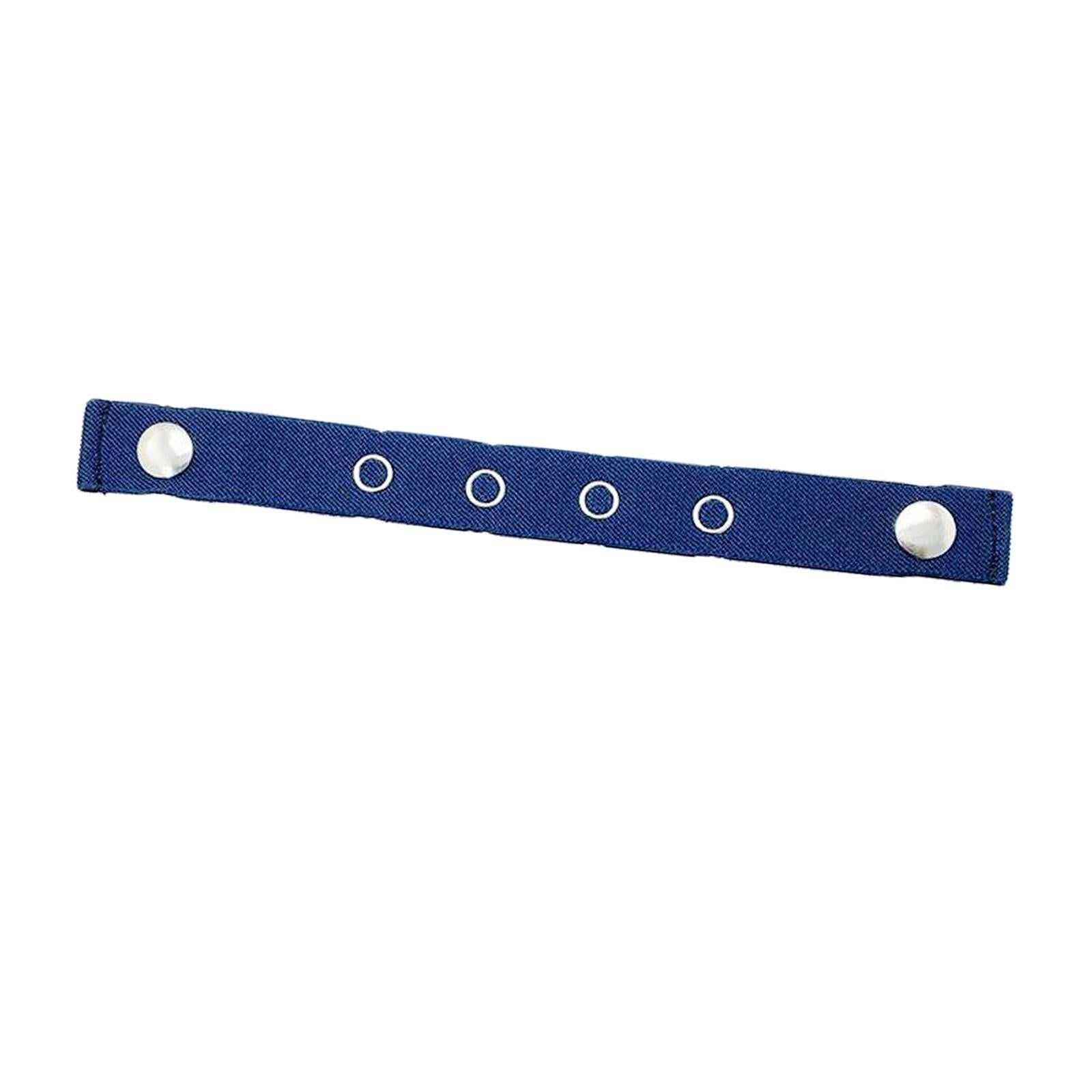 Unisex Belt Elastic Buckle-Free Stretch Adjustable Waist Belt Waistband Deep Blue