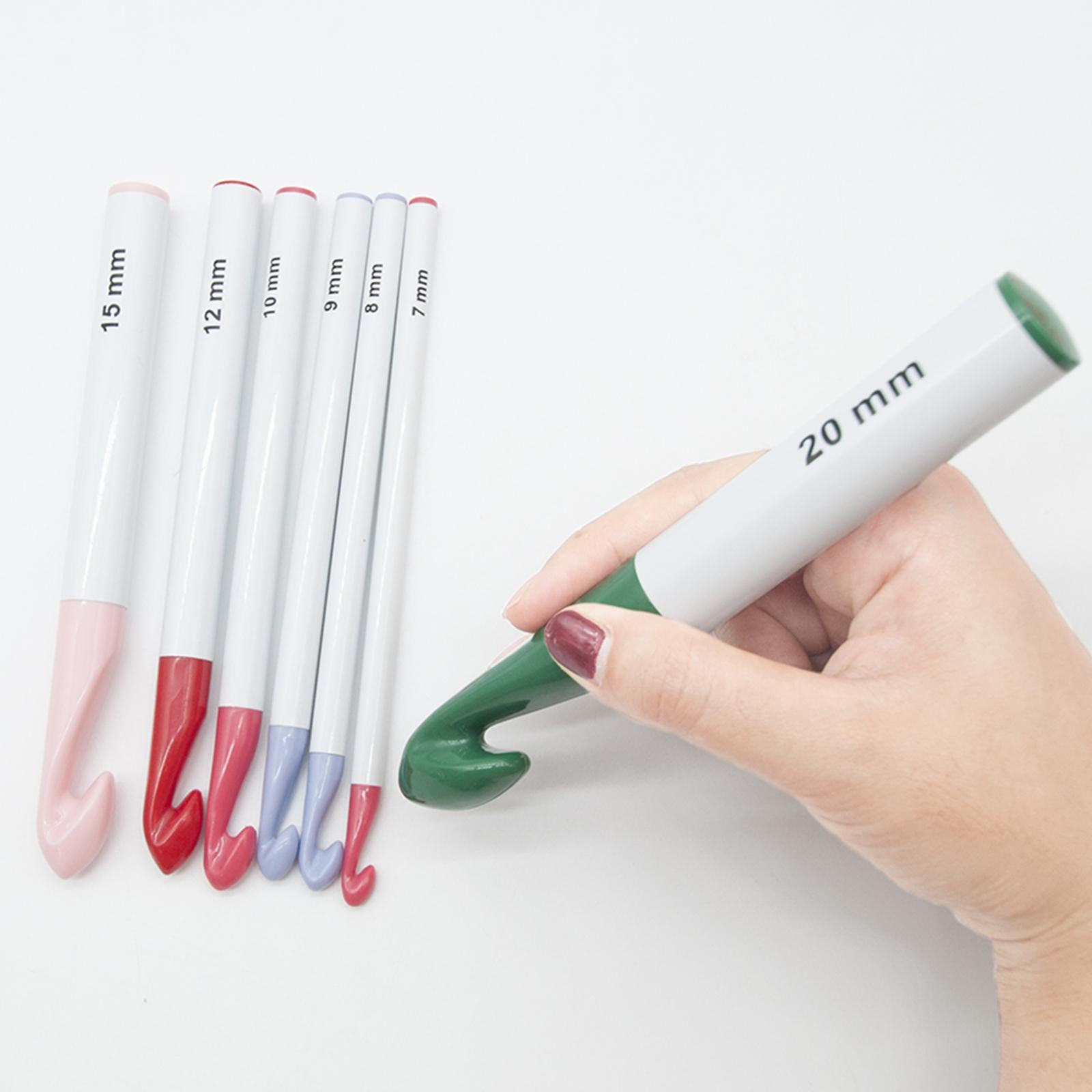 Crochet Hooks Kit Set Needles Tool Ergonomic Grip Large-Eye Blunt Needles