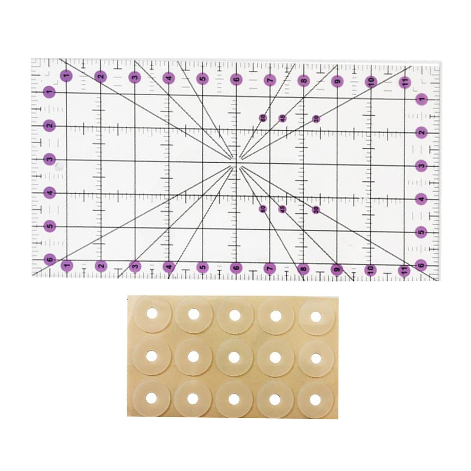 Transparent Acrylic Rectangle Quilting Ruler Easy Patchwork Tool 6.5x12 in