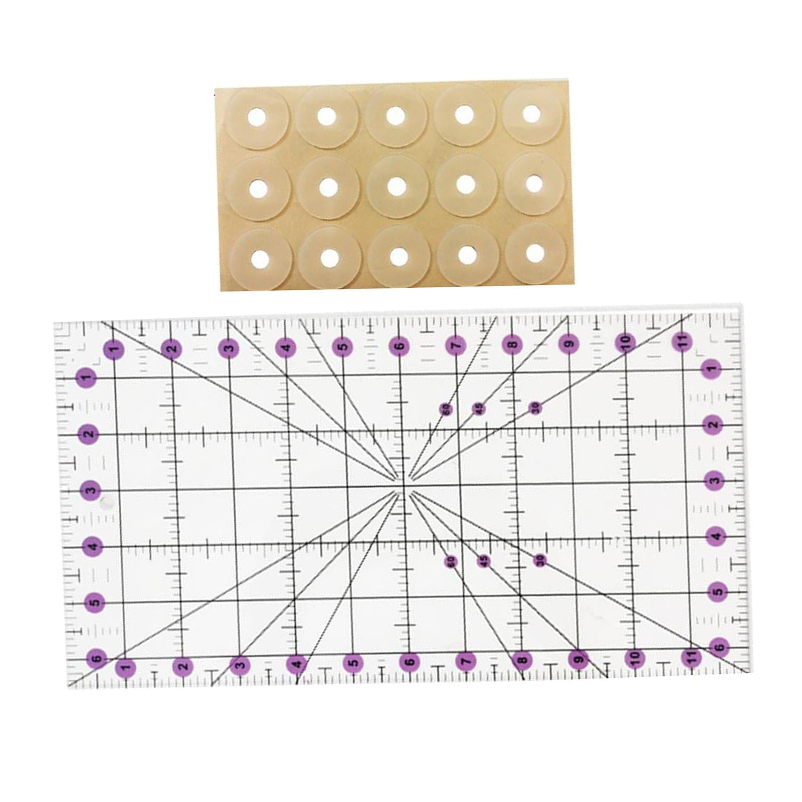 Transparent Acrylic Rectangle Quilting Ruler Easy Patchwork Tool 6.5x12 in