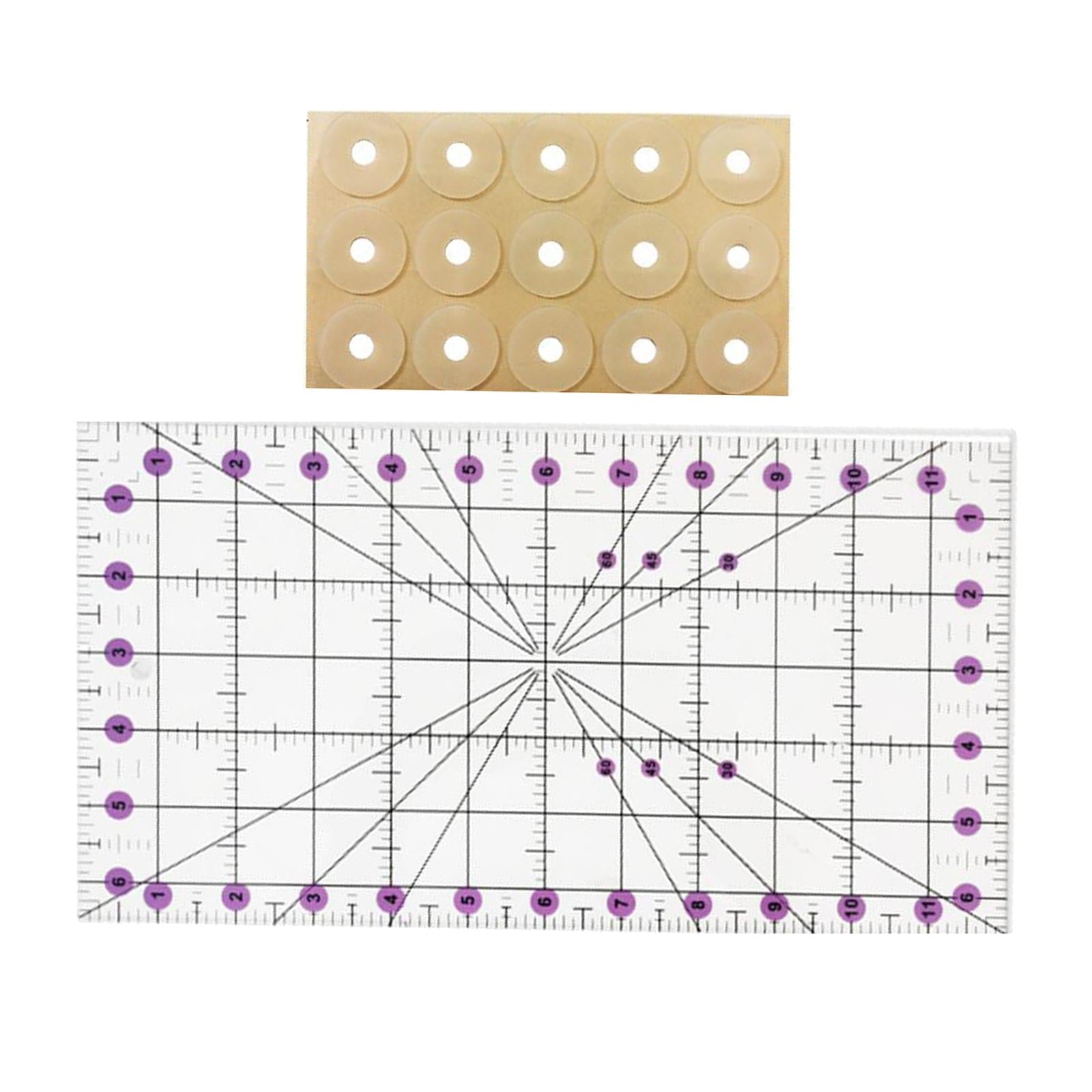 Transparent Acrylic Rectangle Quilting Ruler Easy Patchwork Tool 6.5x12 in