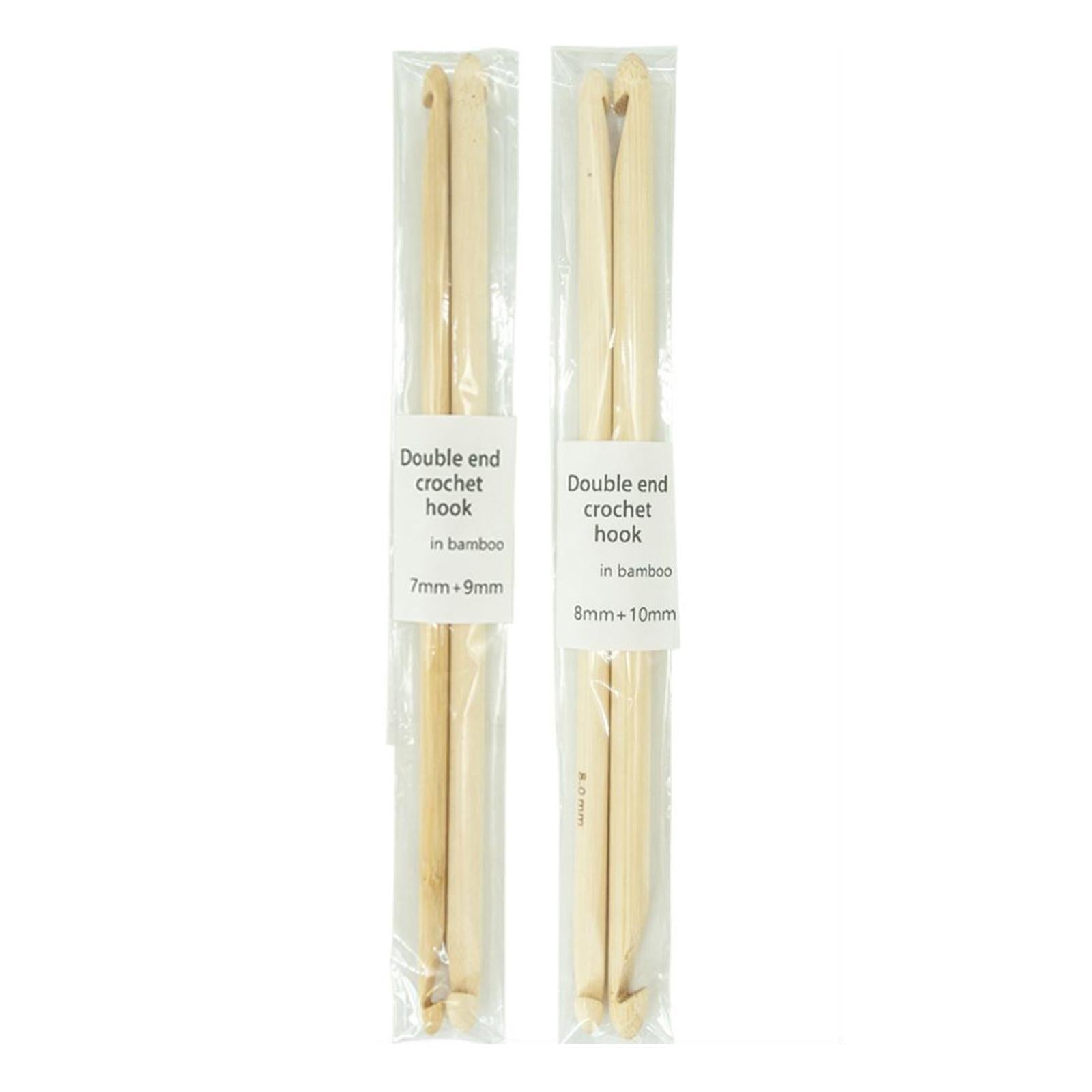 2x Wood Crochet Hooks 7/9mm Smooth Double Sided Needles Sweater Hook 7+9mm