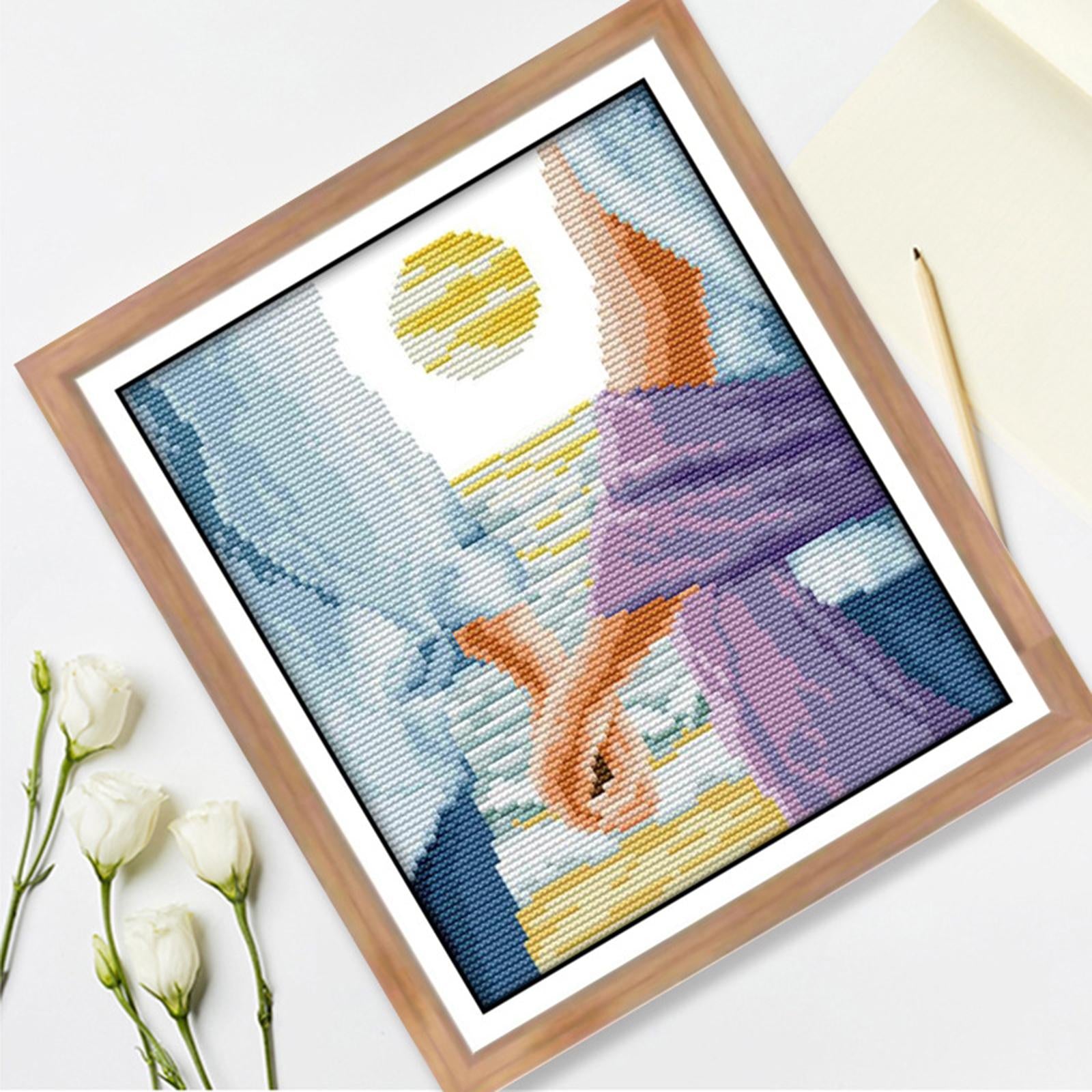 Cross Stitch Kit Pattern Canvas Embroidery Needlepoint for Adult Kid 14CT