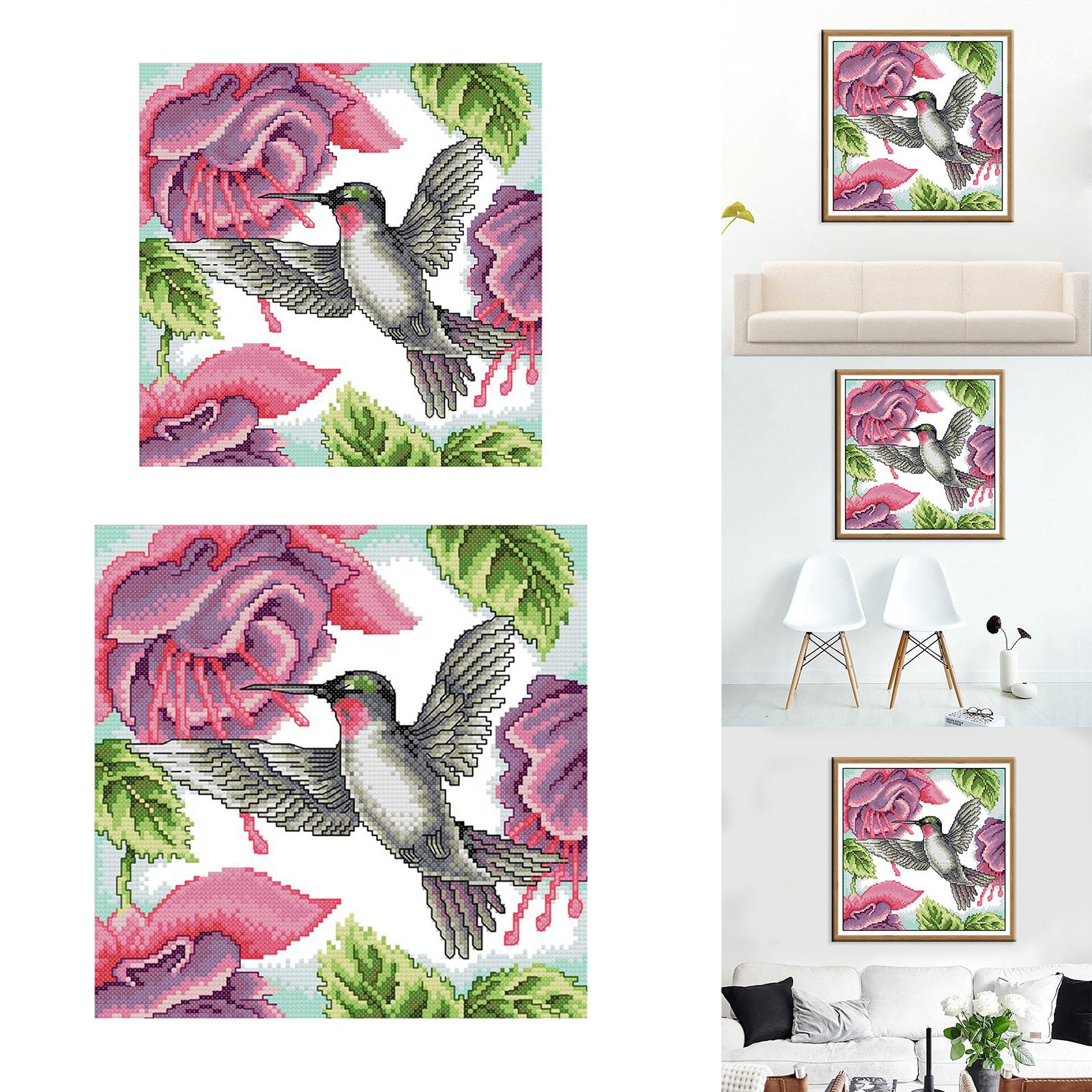 Cross Stitch Kits Beginners Embroidery Starter Kit Cross-Stitch Supplies 11CT 35x35cm