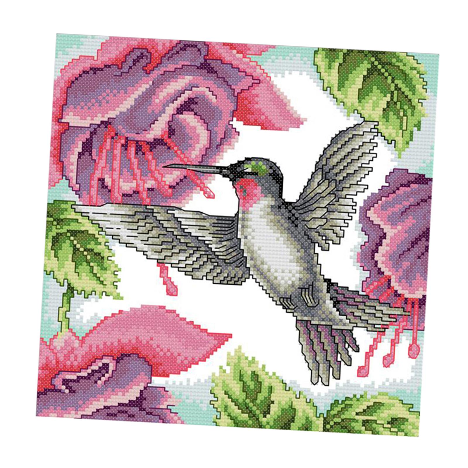 Cross Stitch Kits Beginners Embroidery Starter Kit Cross-Stitch Supplies 14CT 27x27cm