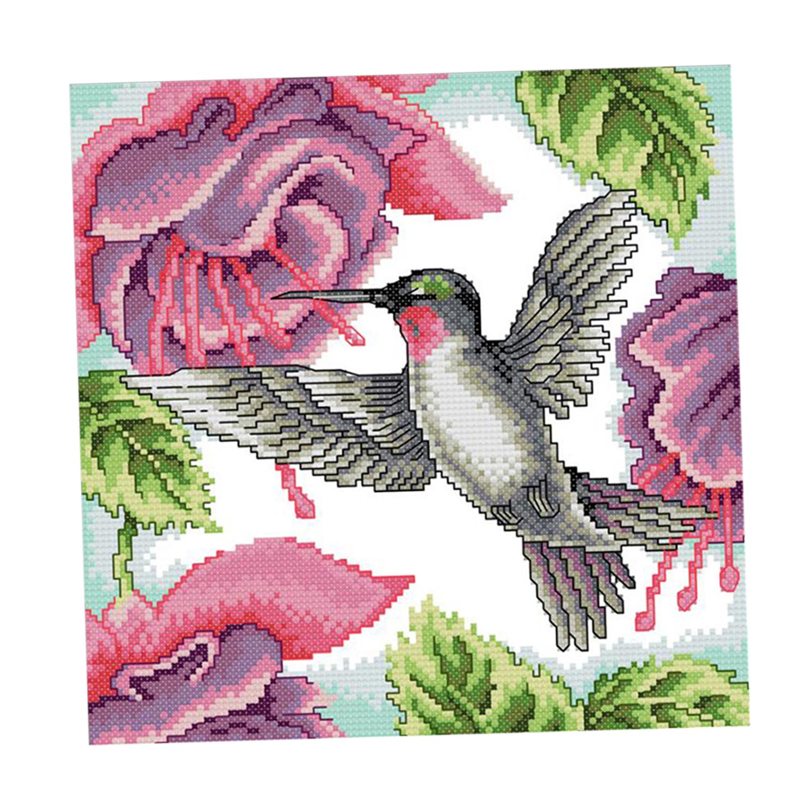 Cross Stitch Kits Beginners Embroidery Starter Kit Cross-Stitch Supplies 14CT 27x27cm