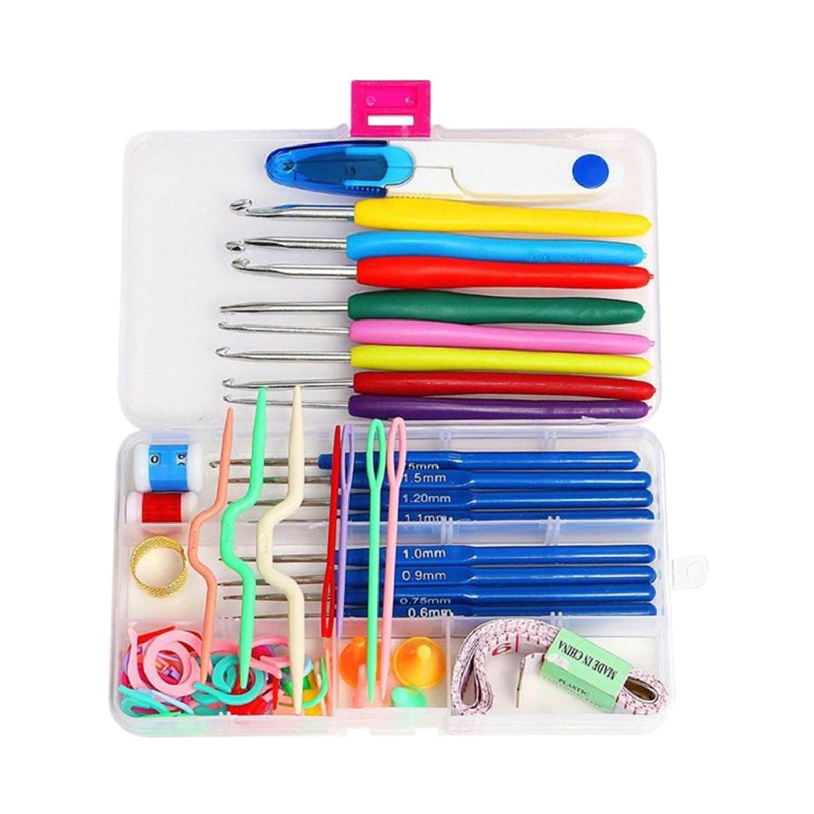 57PCS Crochet Hooks Set Knit Needles 2.5-6.5mm Smooth Knitting Needles