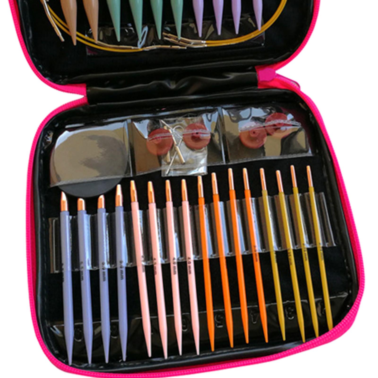26x Knit Pro Metal Circular Interchangeable Knitting Needle Set Starter DIY