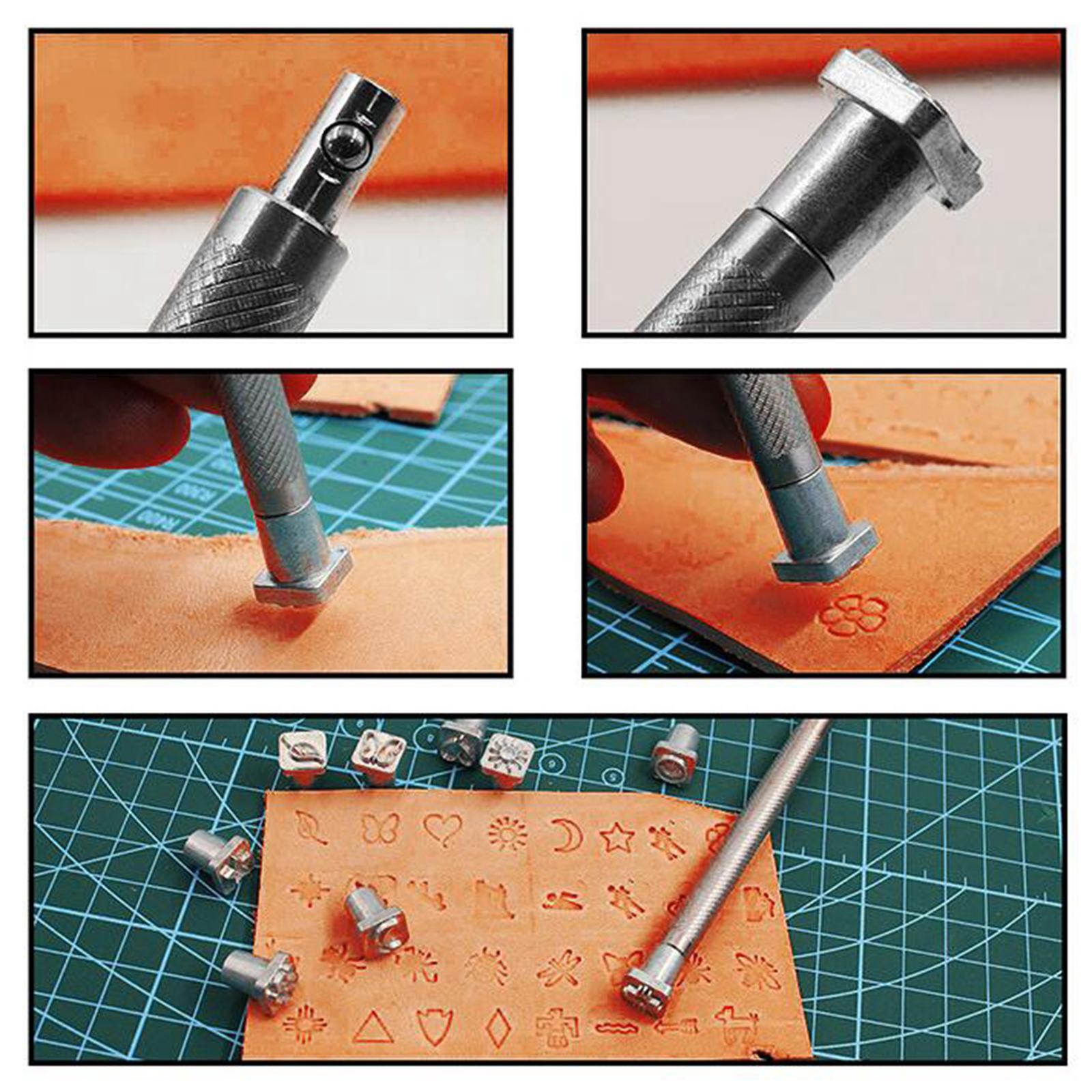 36Pc Letter & Number Punch Stamp Metal Alphabet Stamping Pressing Kit Tools