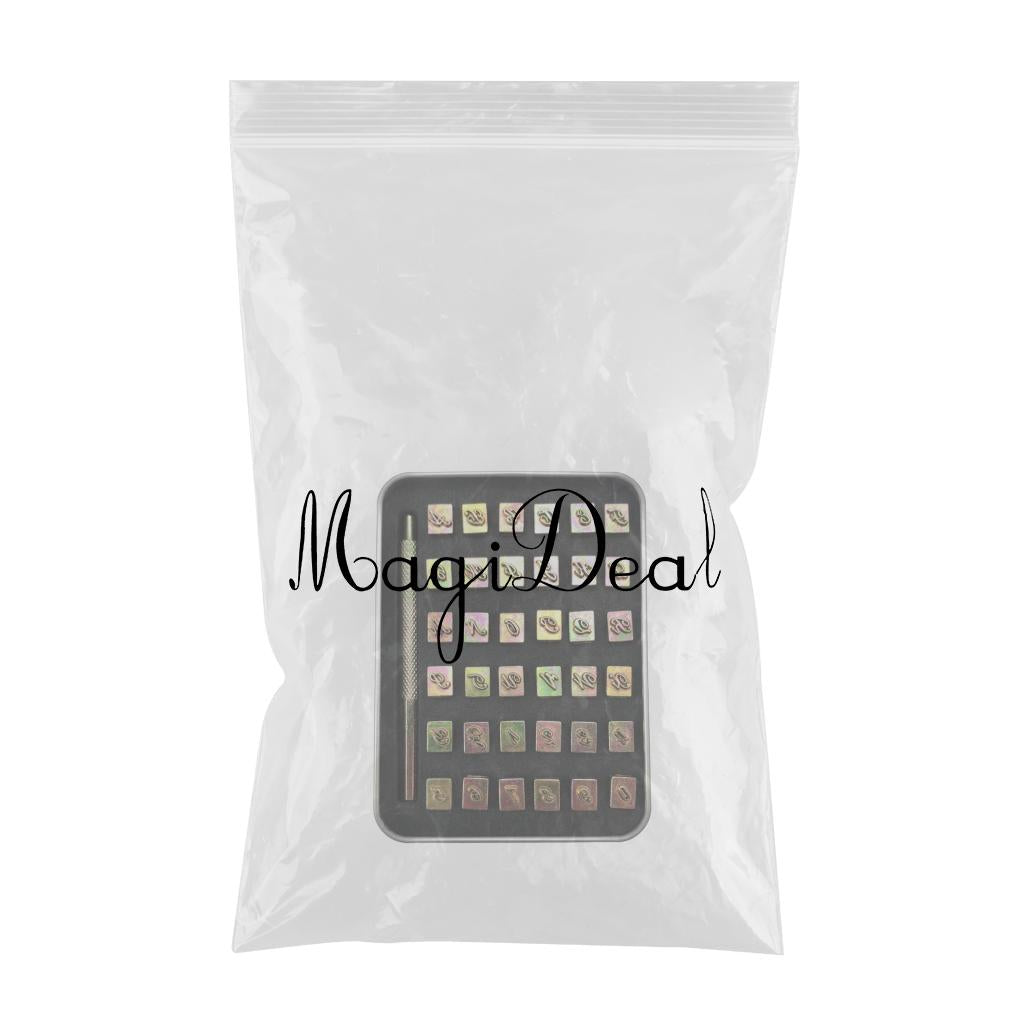 36Pc Letter & Number Punch Stamp Metal Alphabet Stamping Pressing Kit Tools