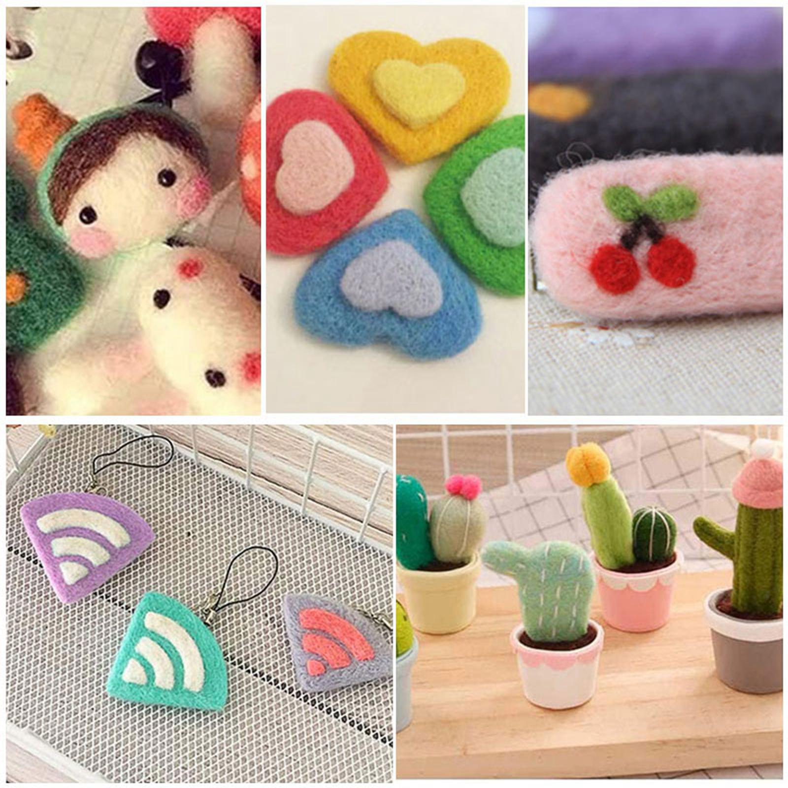 Needle Felting Handle Holder with Eight Needles Wool Tool DIY Applique Craft